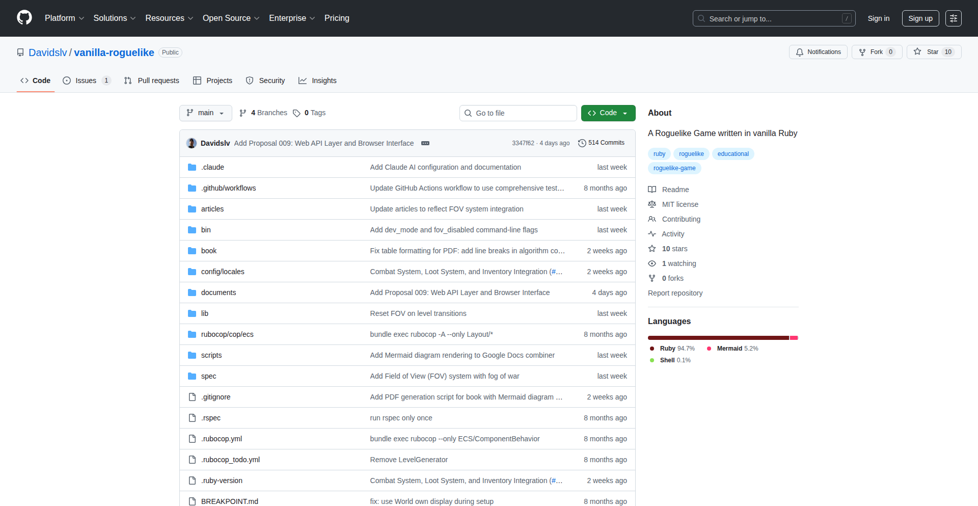 RubyECSゲームエンジン