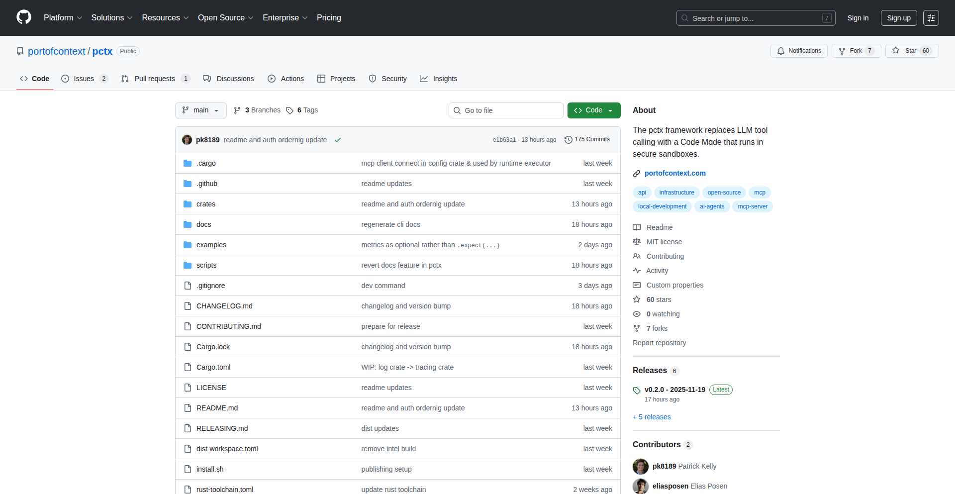 pctx - コード実行型AIエージェントフレームワーク
