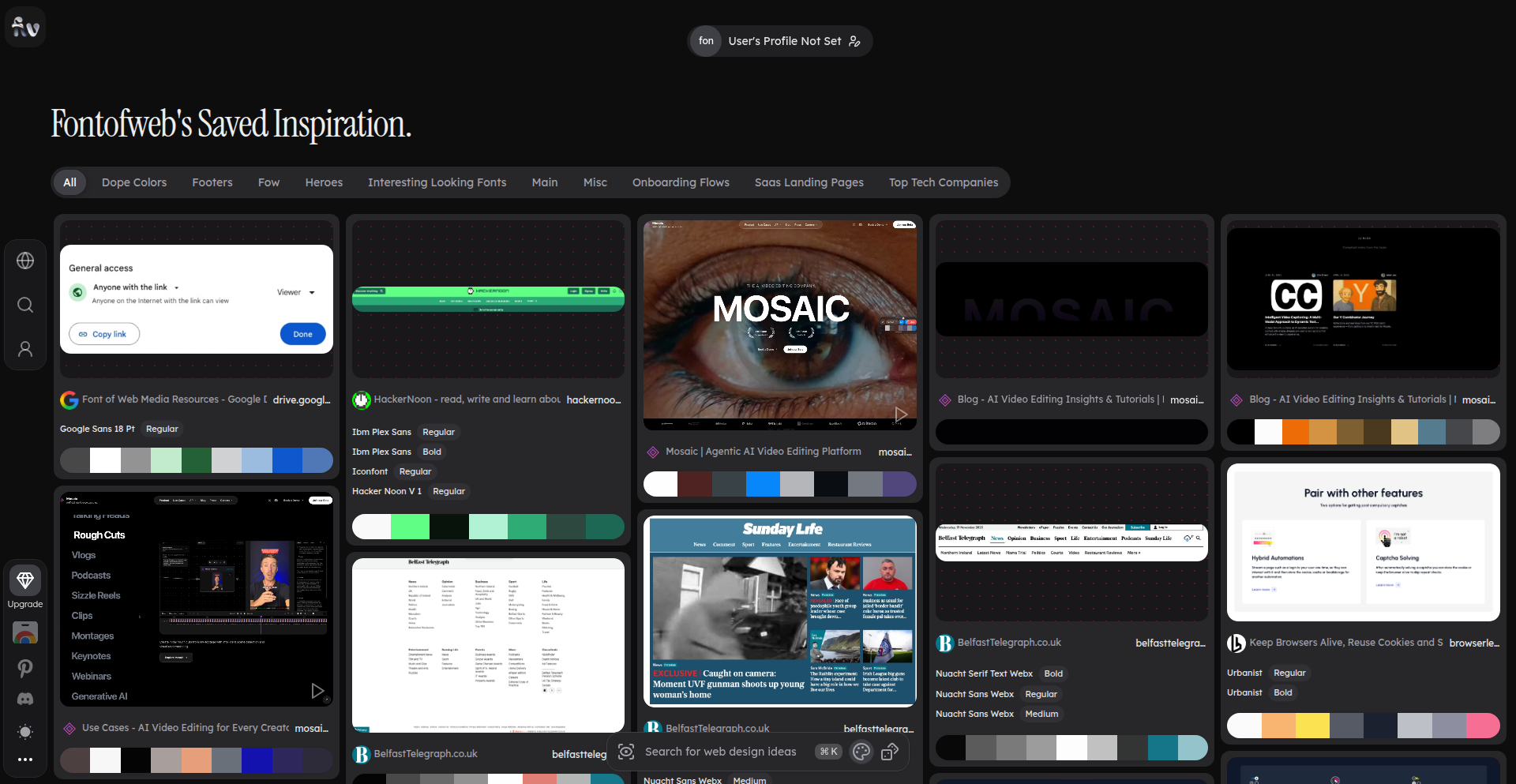 フォント＆カラー・ウェブデザインパターン・ギャラリー