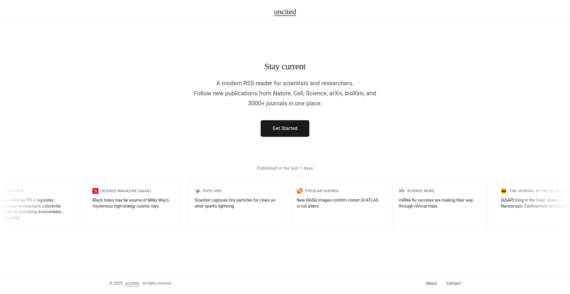 Uncited：研究者向け特化型論文アグリゲーター