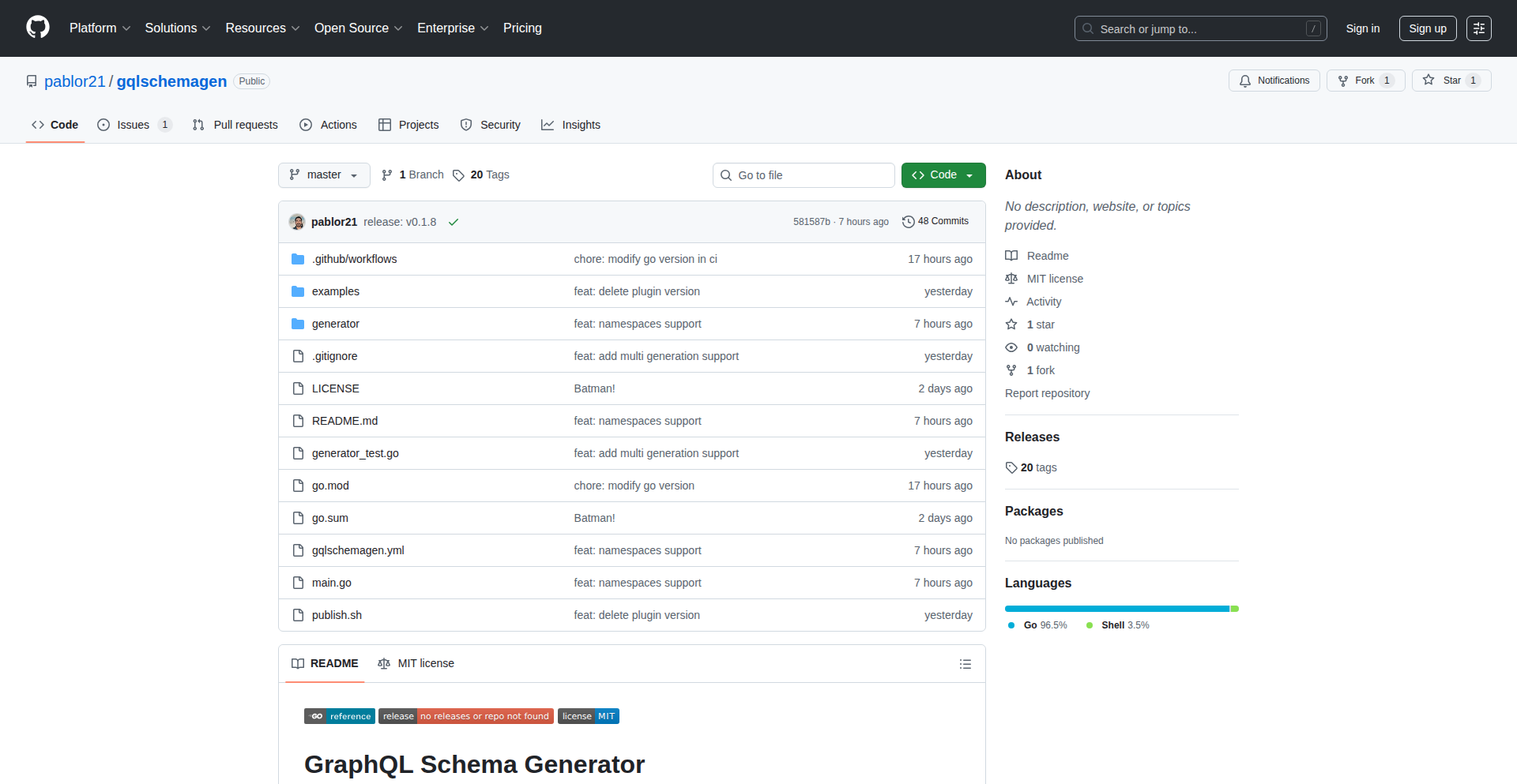Go GraphQL Schema Builder
