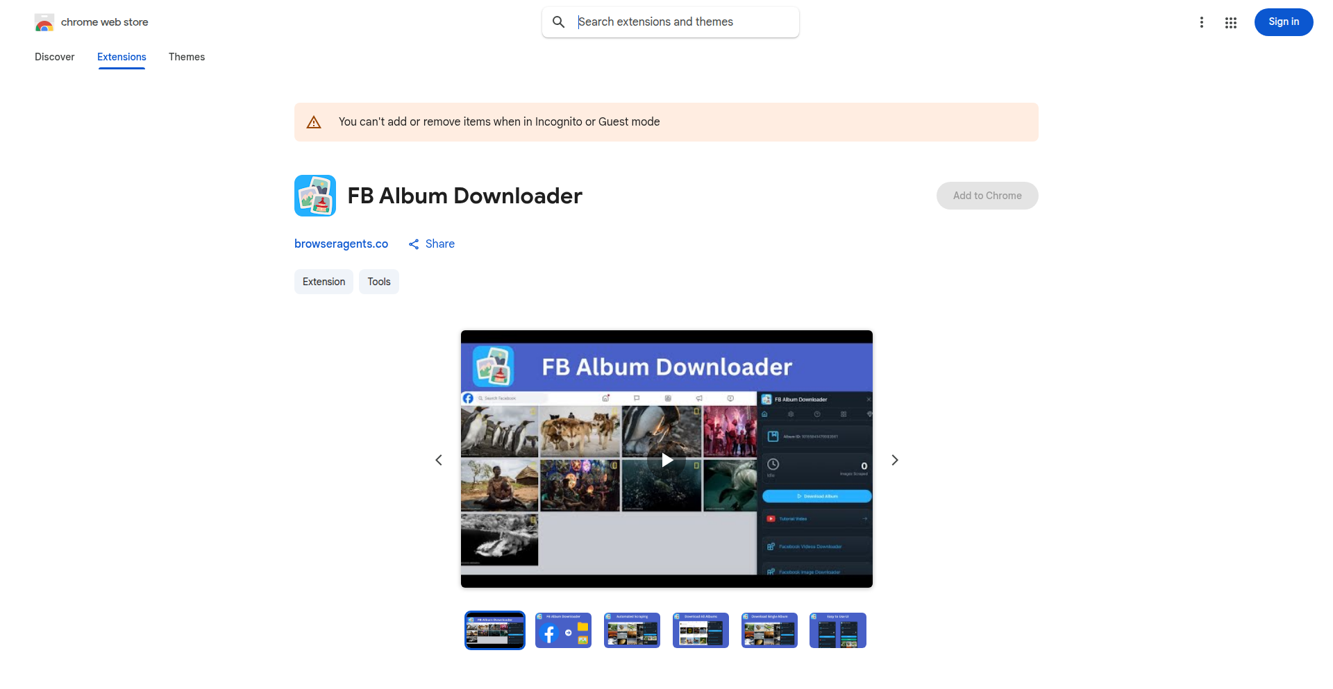 FB アルバム・コレクター：ワンクリック・ソーシャルメディア・アセット・マグネット