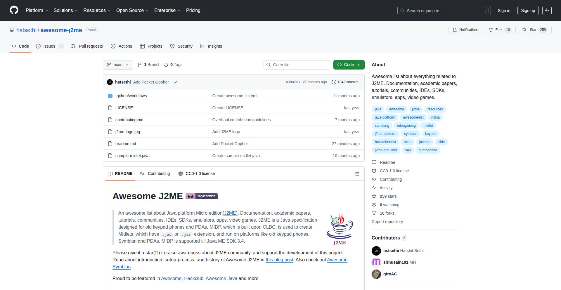 レトロJava Móvil 宝库