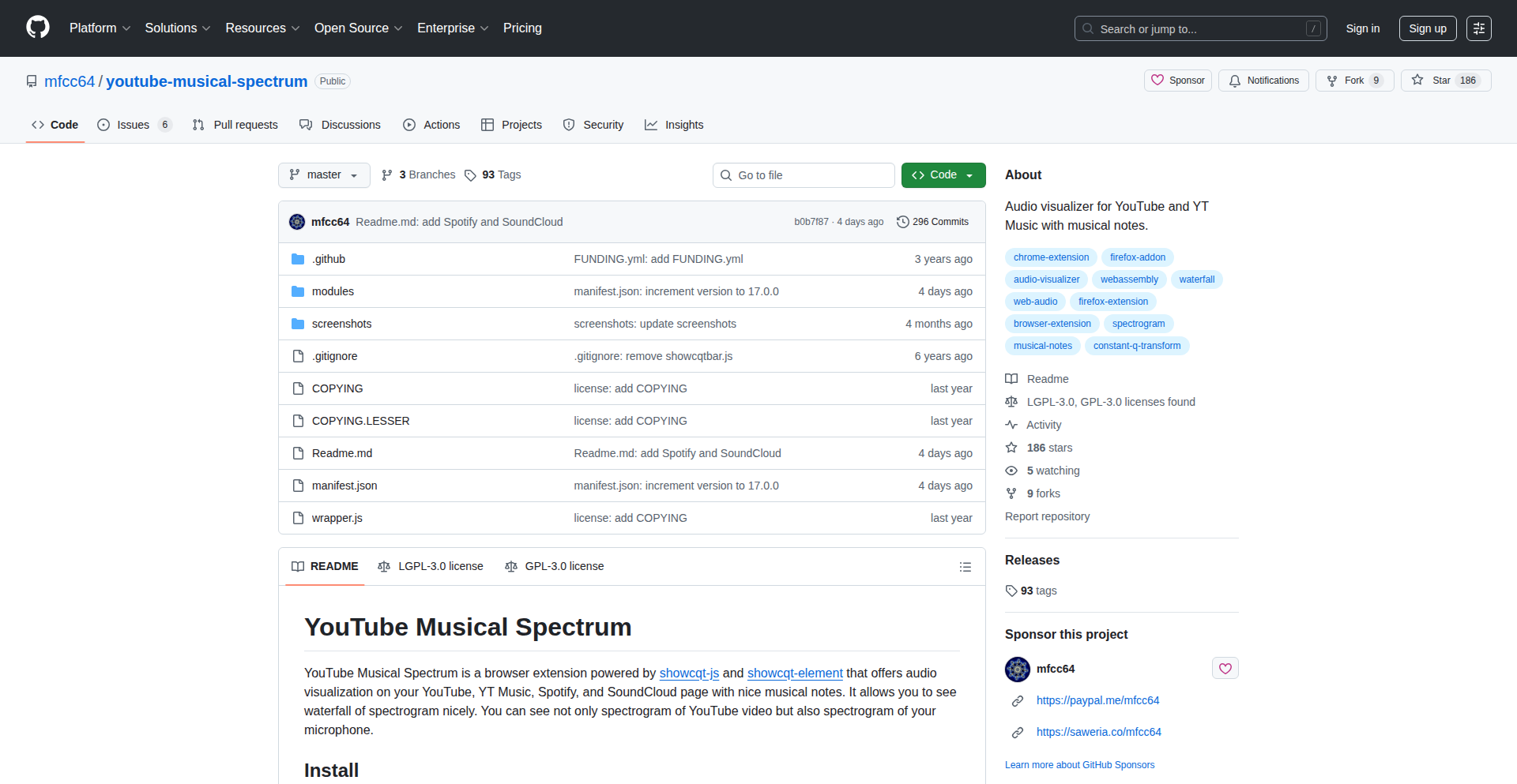 YouTube 音楽スペクトル (Spotify/SoundCloud 対応版)