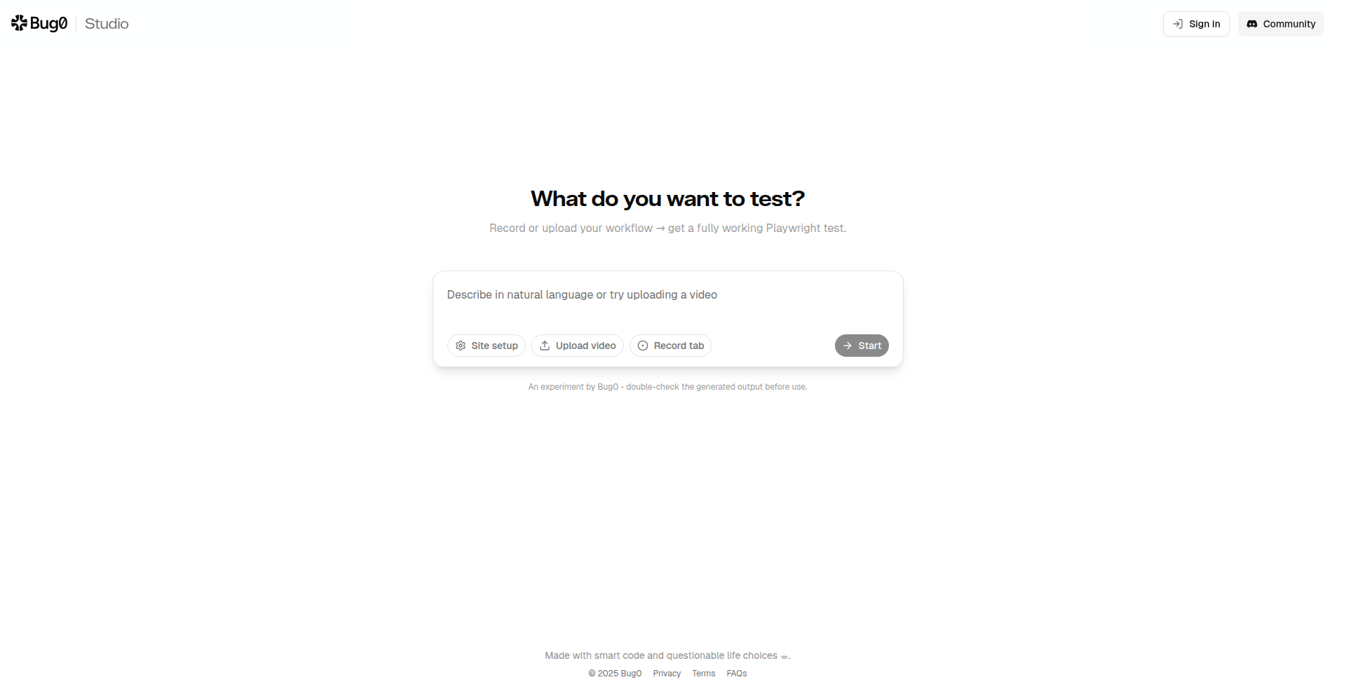 スクリーン録画からPlaywrightテスト生成AI