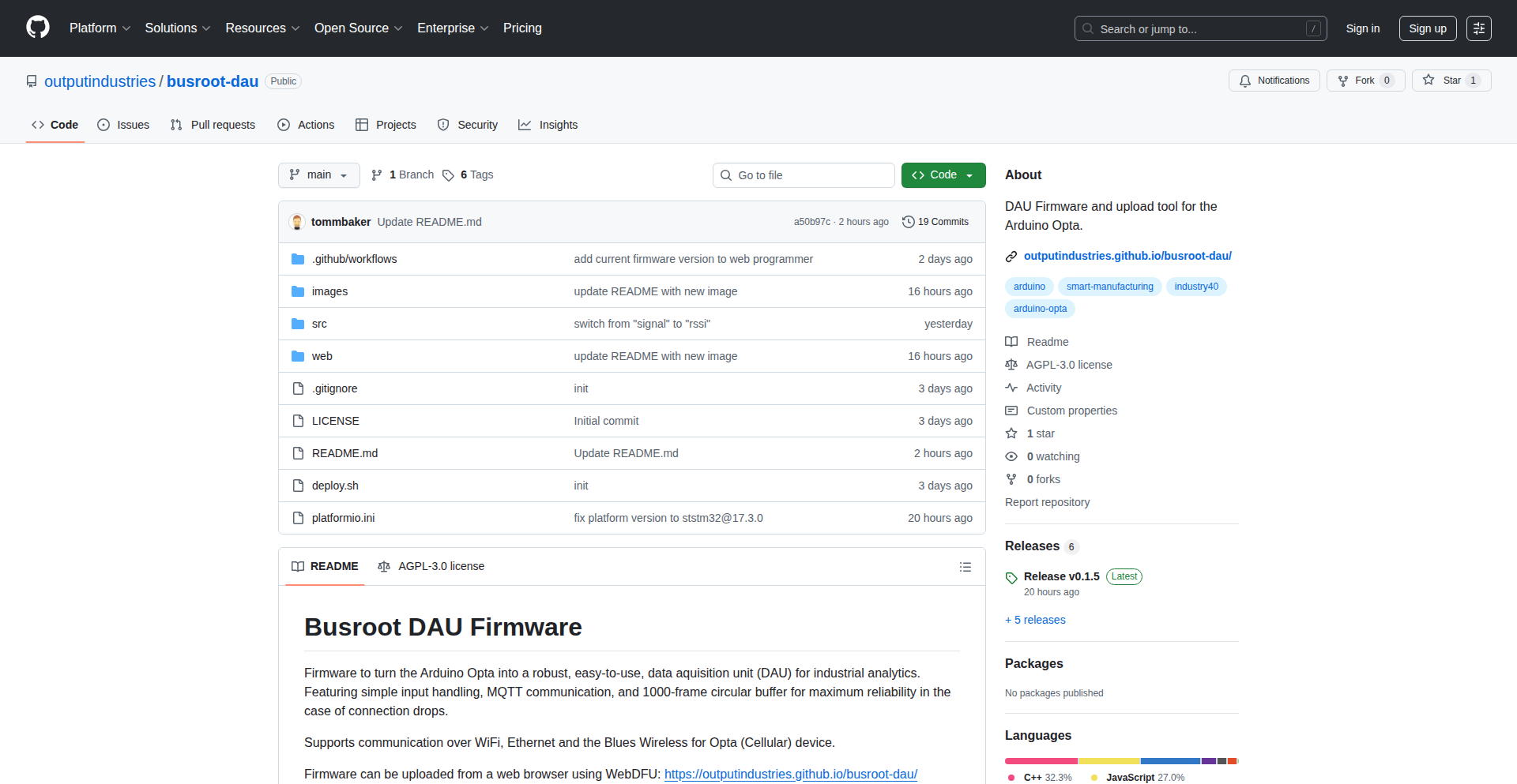 Optaデータ収集ファームウェア