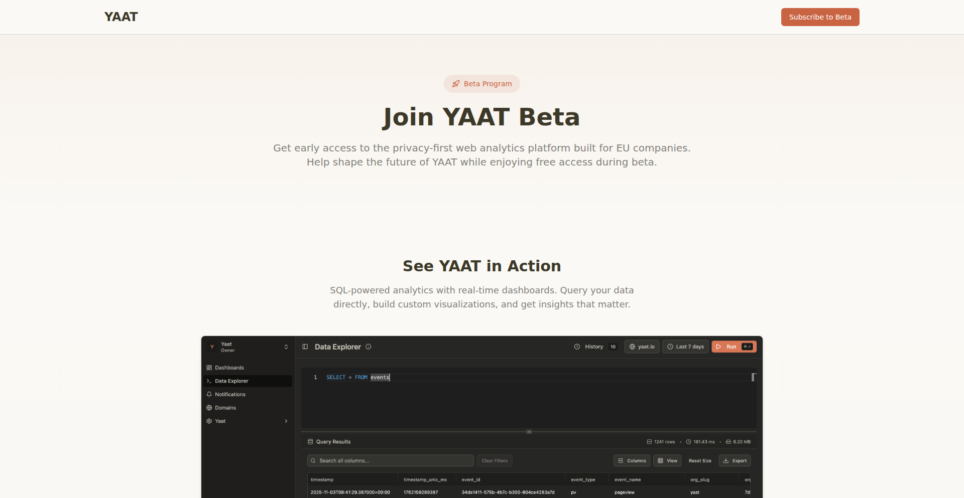 YAAT - EUプライバシーファースト分析基盤