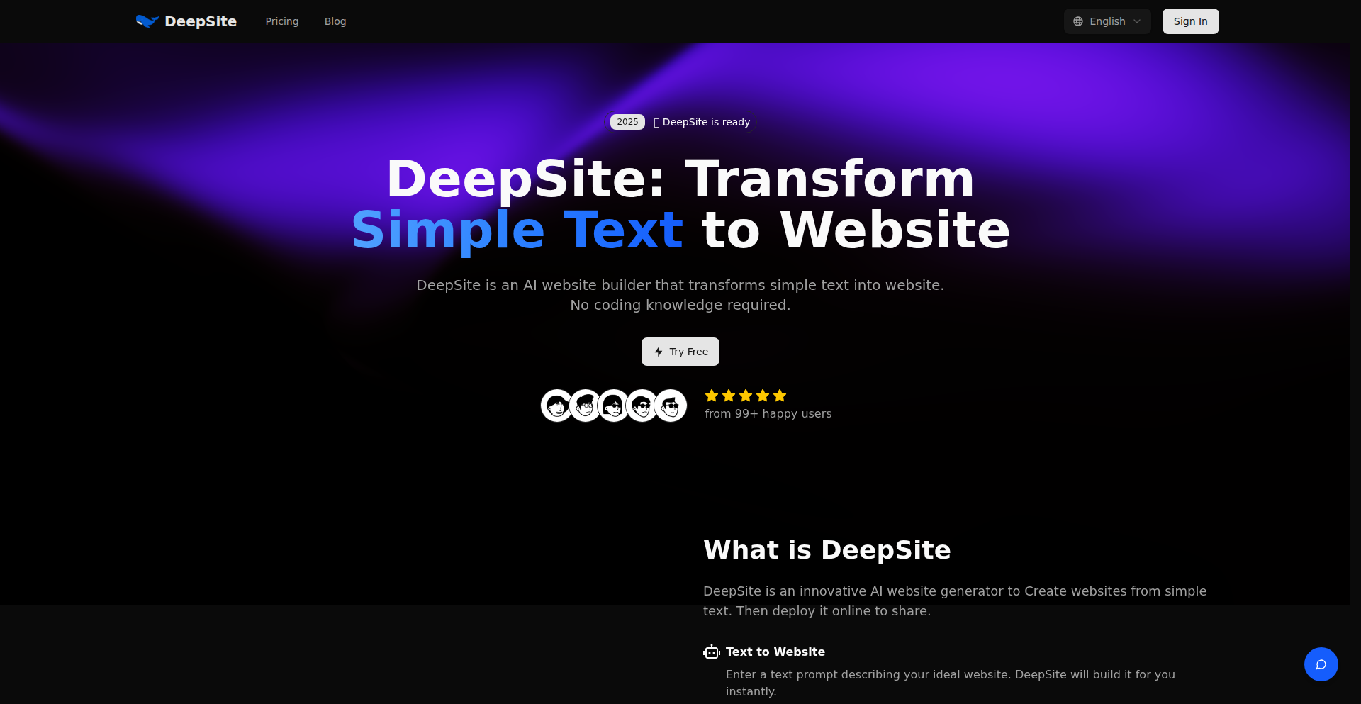 DeepSite: テキストからウェブサイトを生成するAI