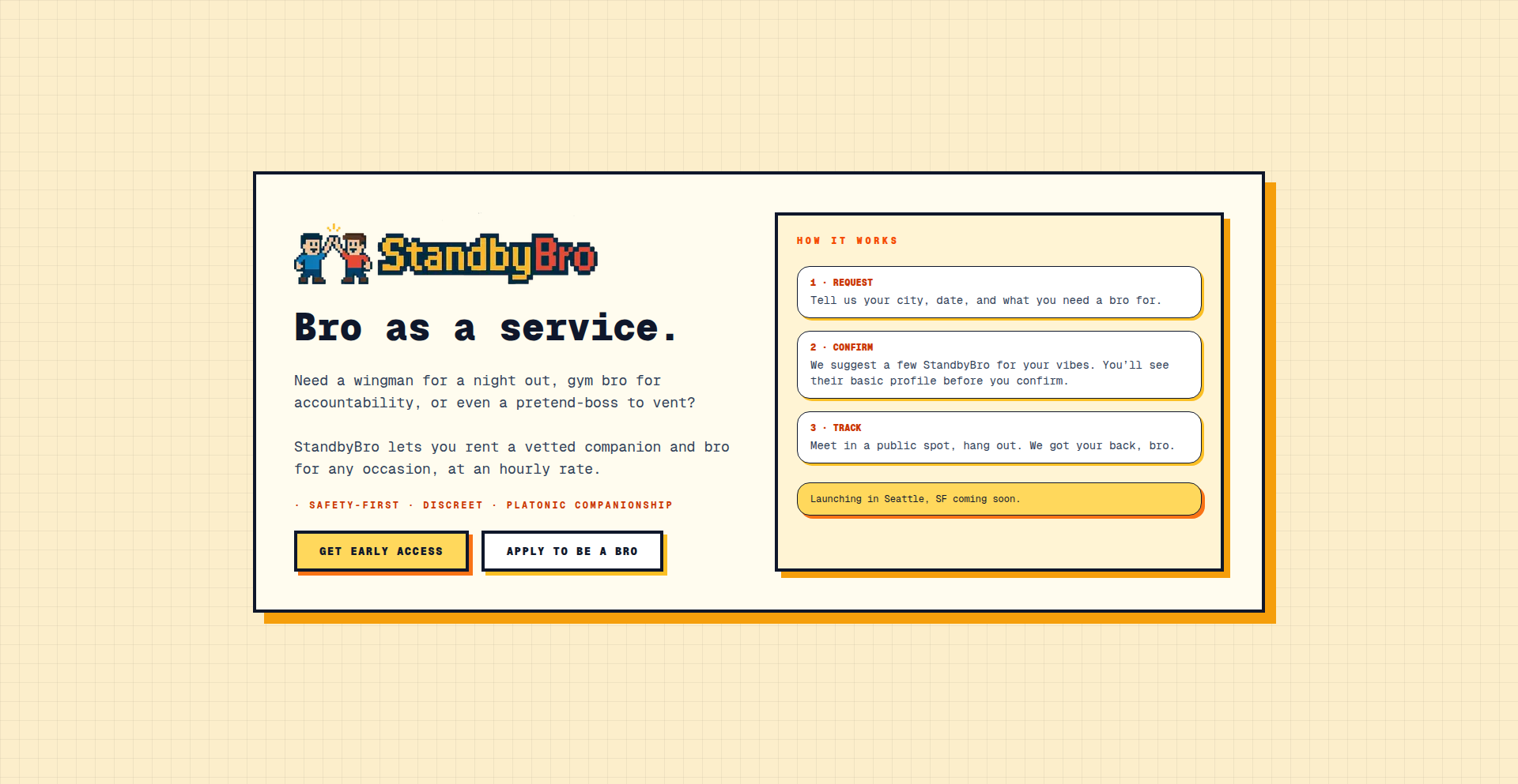 StandbyBro: 繋がる安心、プラトニックな絆