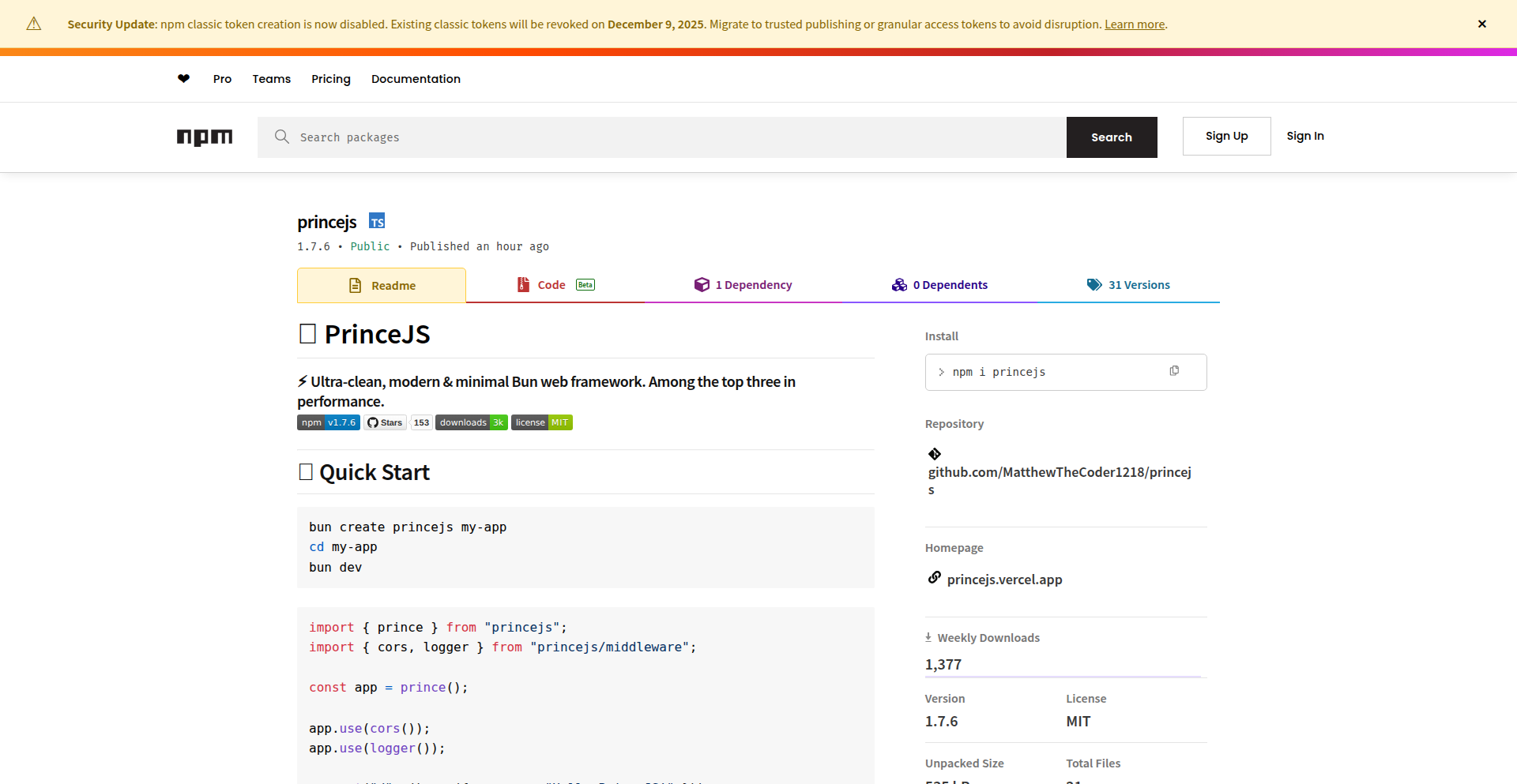 PrinceJS：性能を極めた次世代型JavaScriptフレームワーク