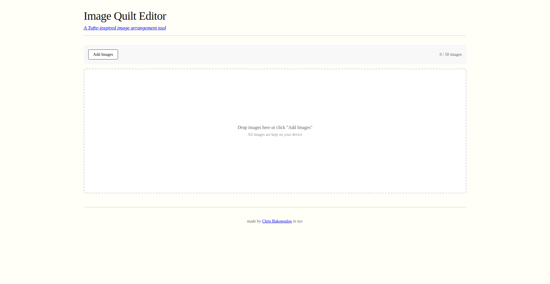 Tufte風画像キルトジェネレーター