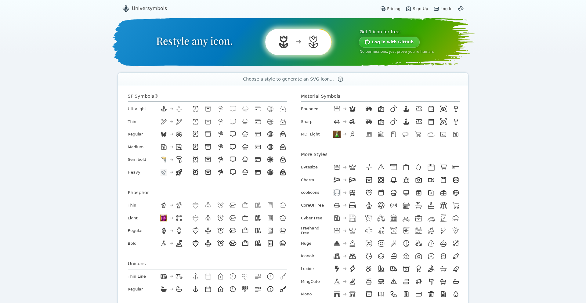 Universymbols: AIアイコンシンセサイザー