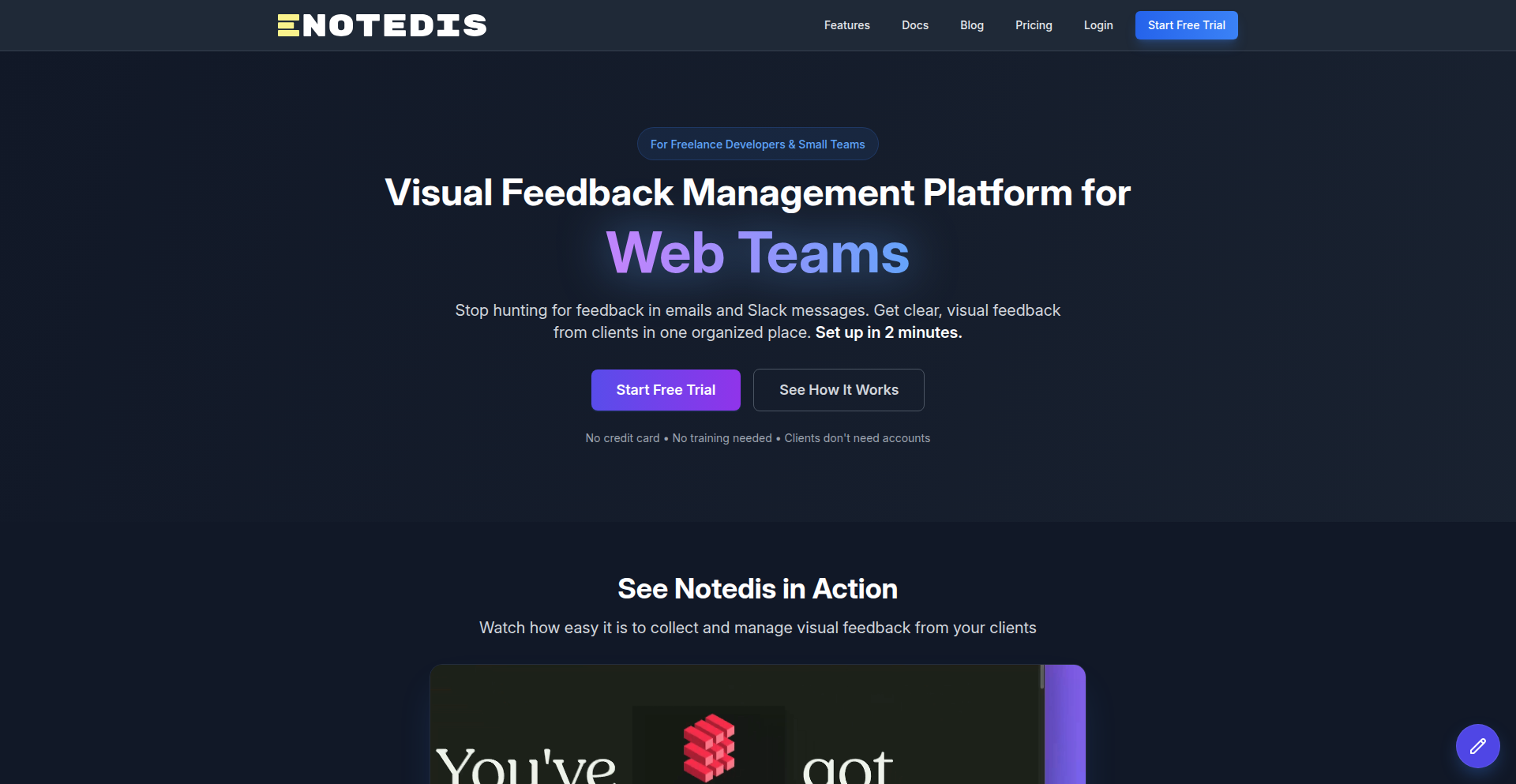 Notedis: 視覚的コンテキストフィードバックウィジェット