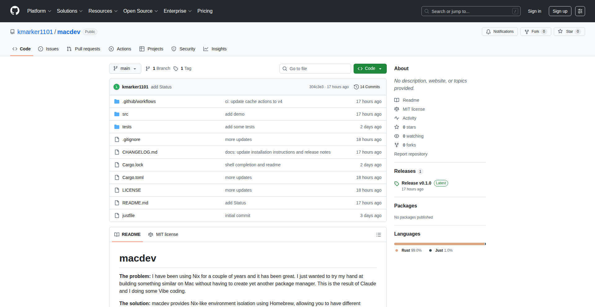 Macdev: Homebrew ベースの Nix 風環境分離