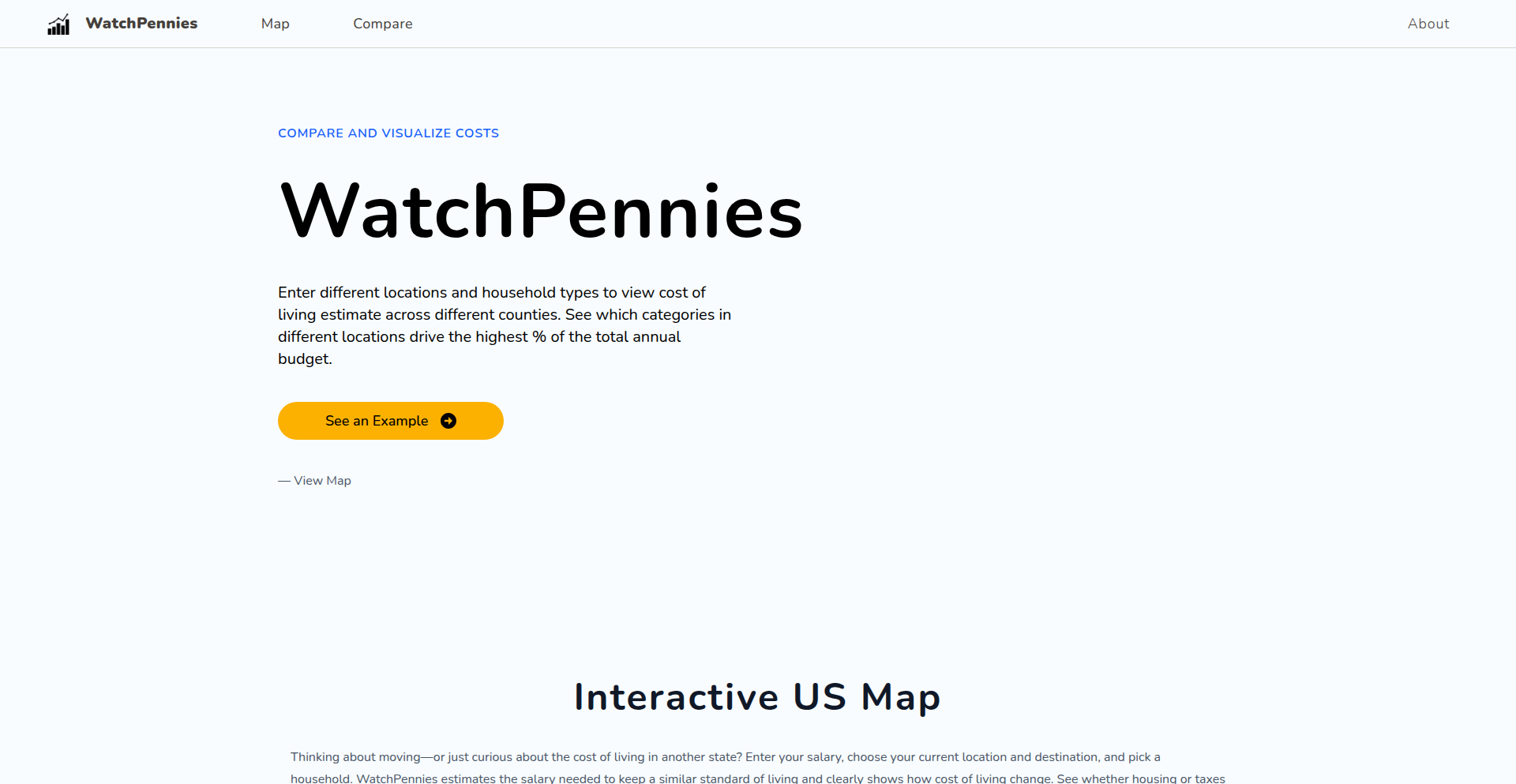 WatchPennies: リアルタイム費用比較マップ