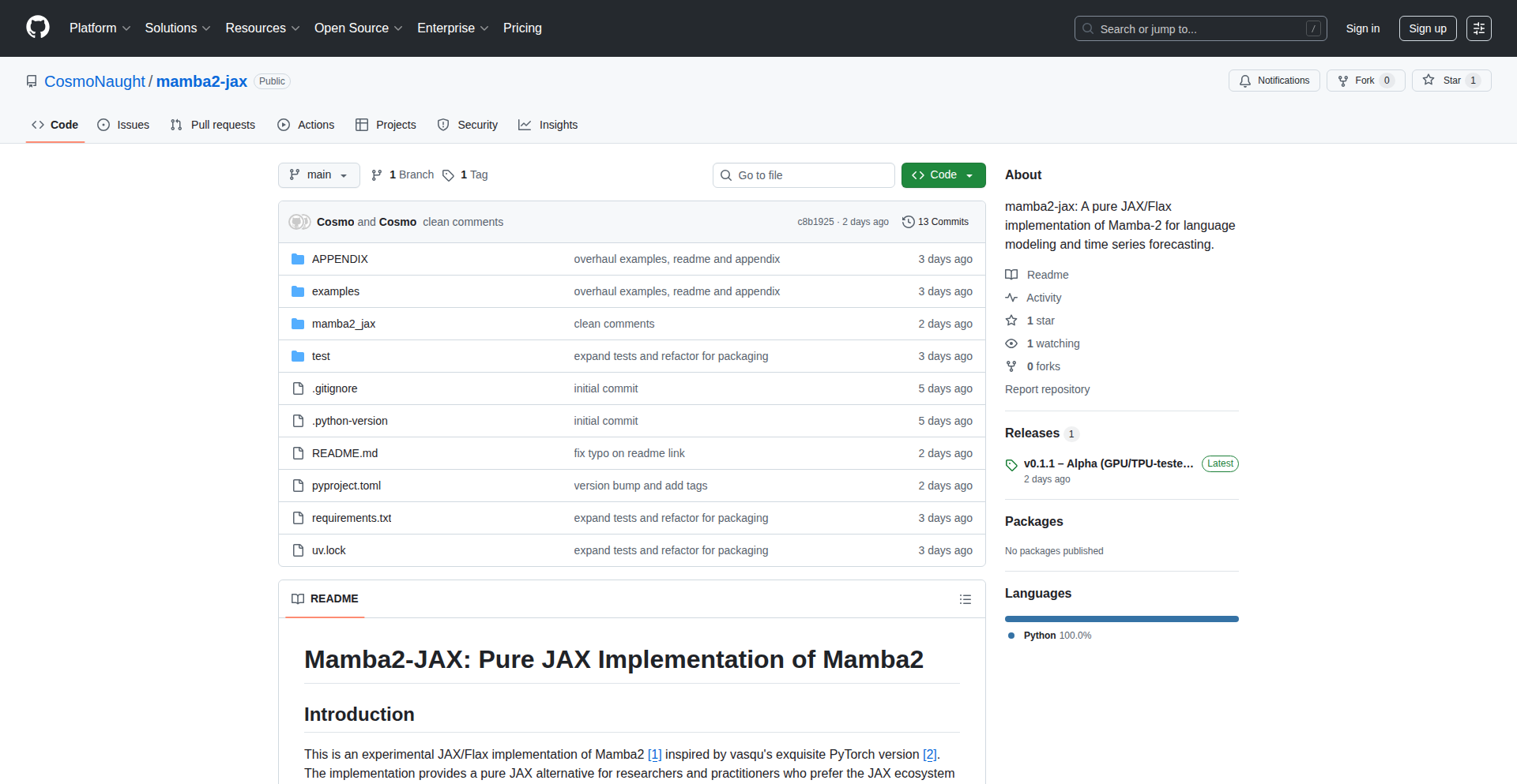 Mamba2-Jax：纯JAX/Flax实现的高效序列模型
