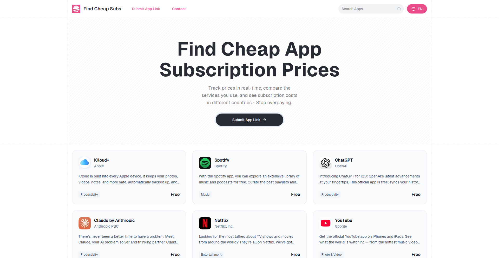 全球订阅比价器