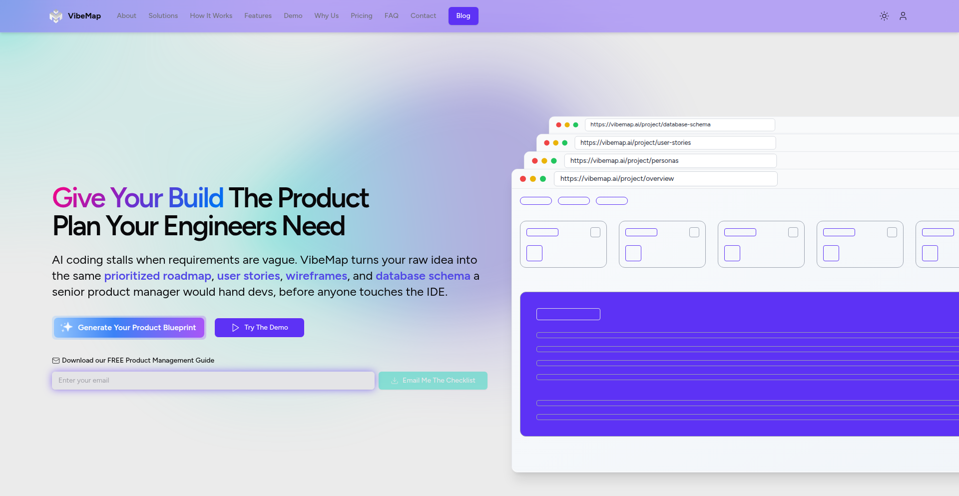 VibeMap.ai: 想法到蓝图的AI加速器