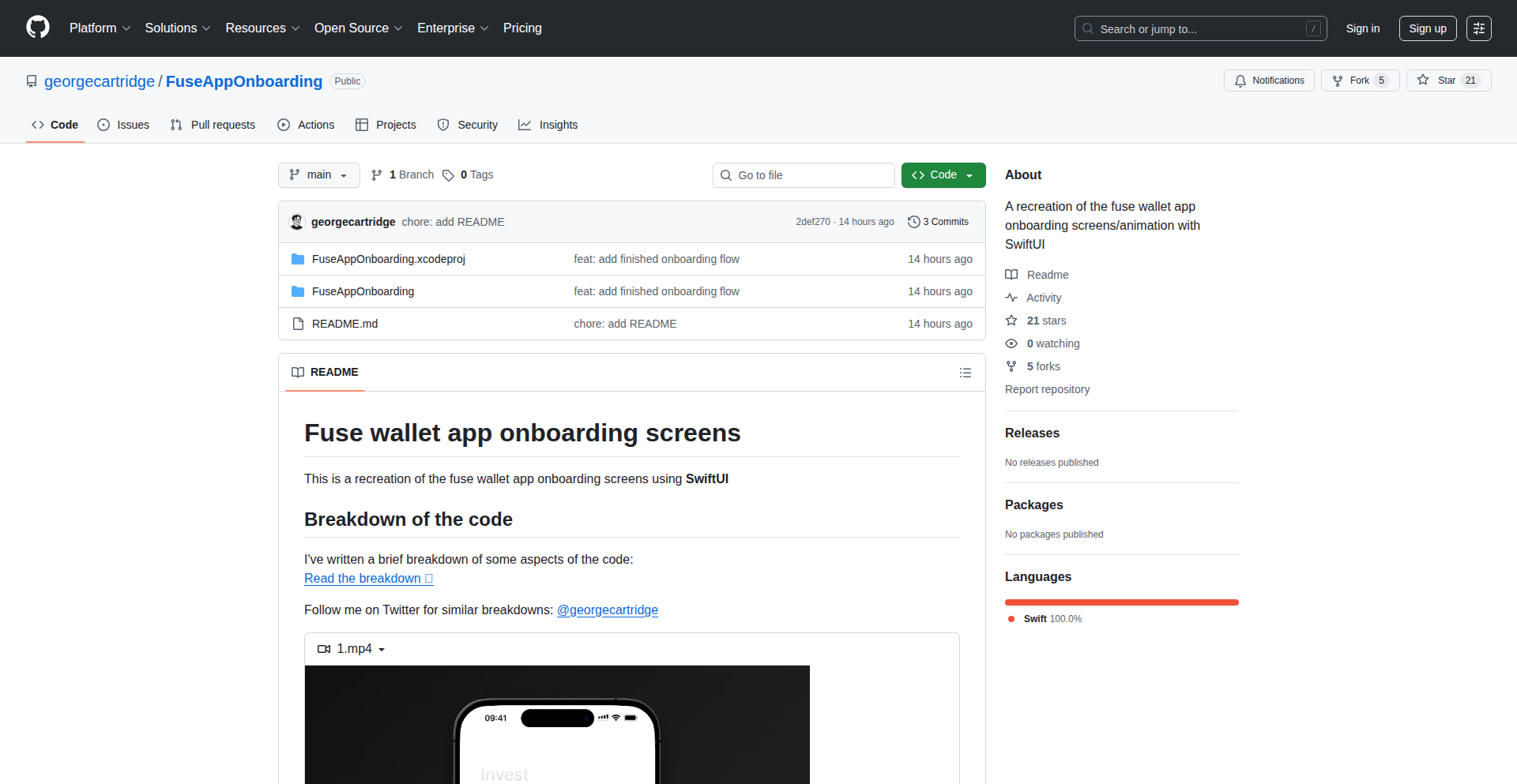 SwiftUI 钱包 onboarding 视图库