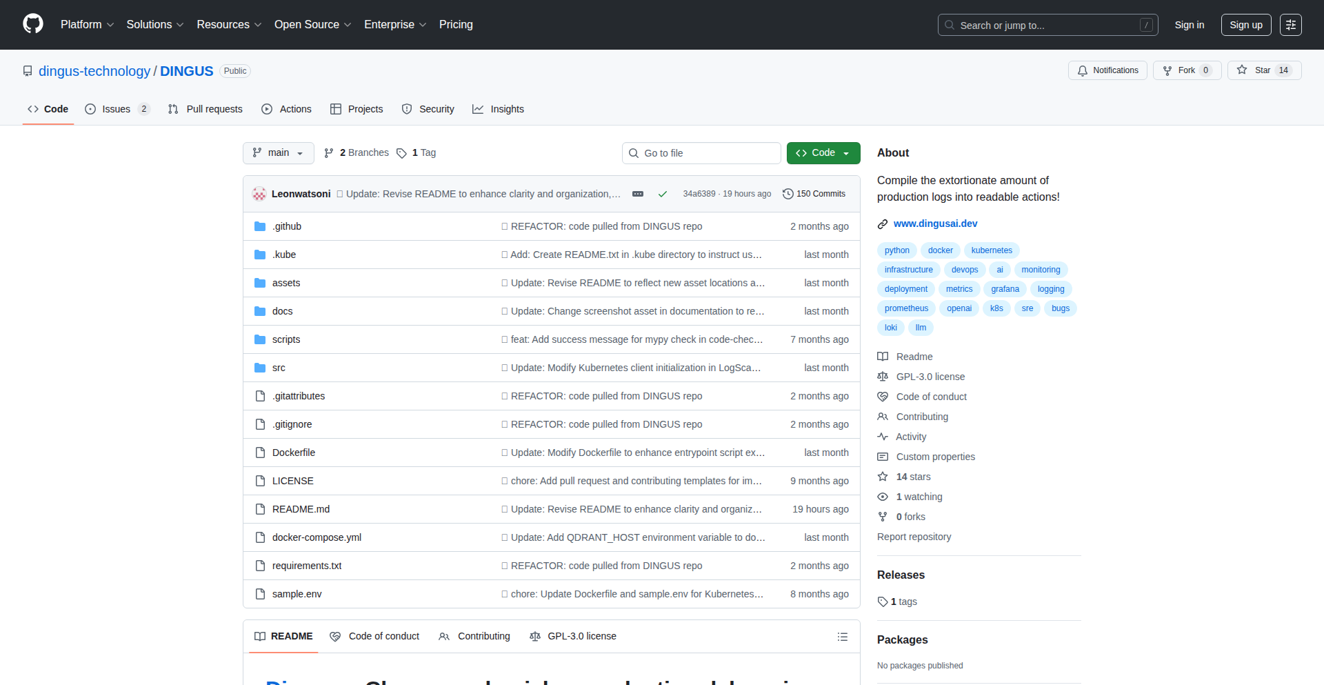 AIバグ追跡器: DINGUS