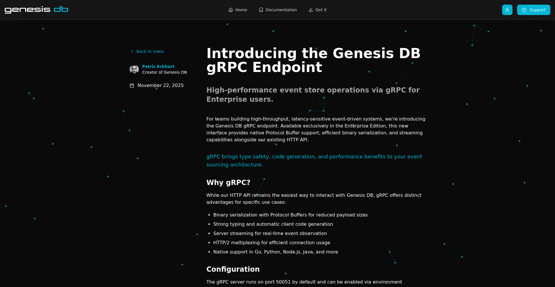 GenesisDB gRPC API & HTTPブリッジ