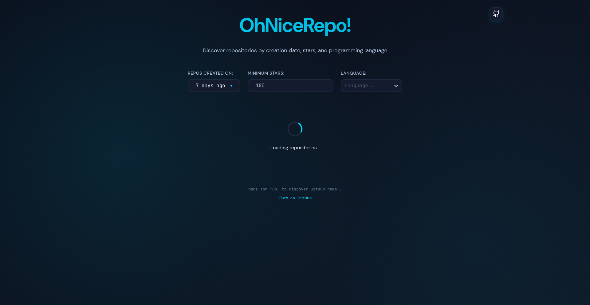 GitHub トレンド鉱脈探索ツール