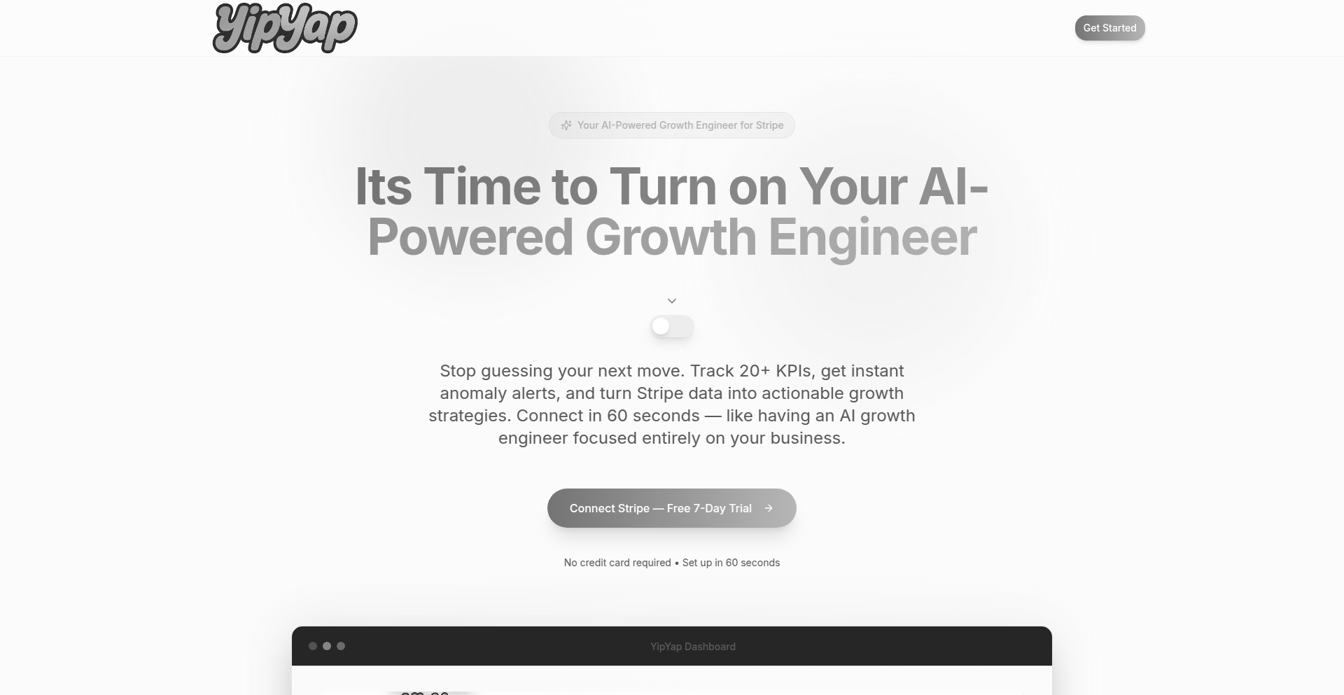 Stripe KPI 意思決定アシスタント YipYap