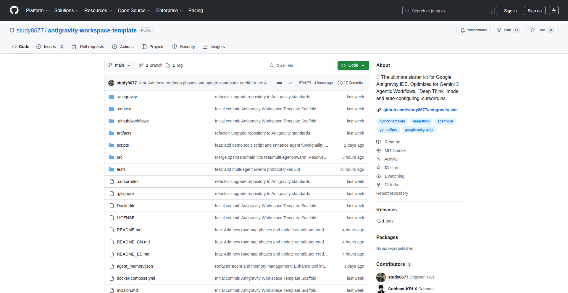 Antigravity - IDE Agent Architect