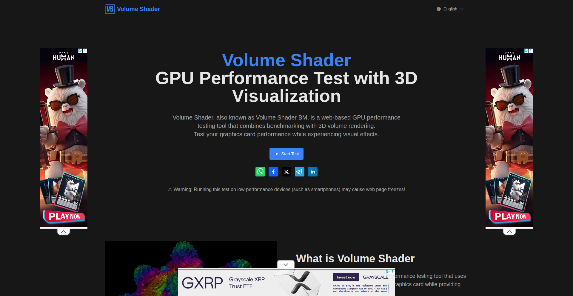Volume Shader: Browser GPU Stress Tester & Visualizer