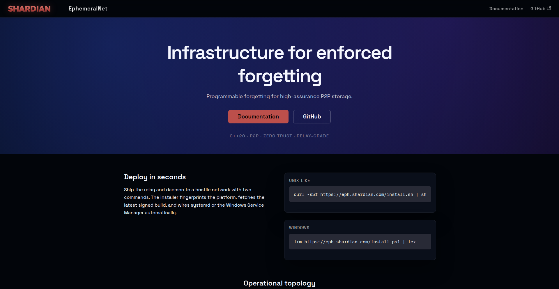 EphemeralNet: Hostile Network P2P Shield