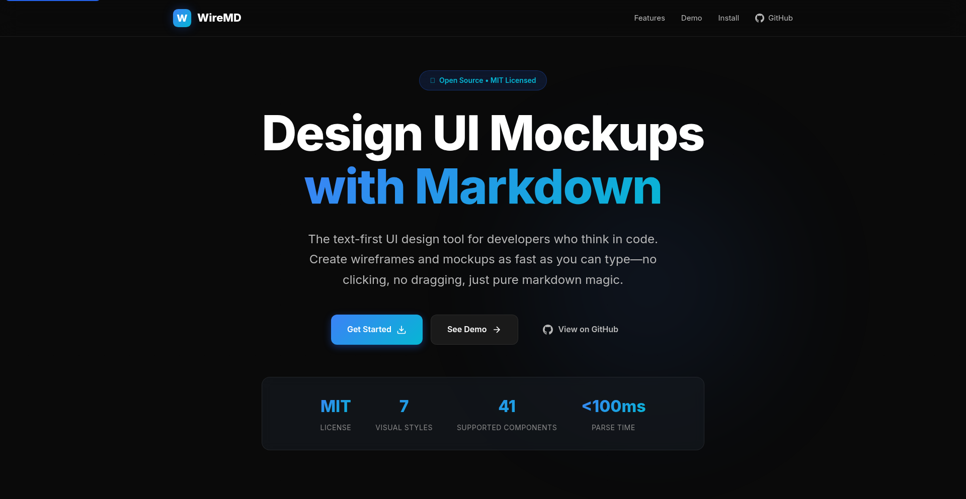 WireMD: Markdown-Powered UI Blueprint