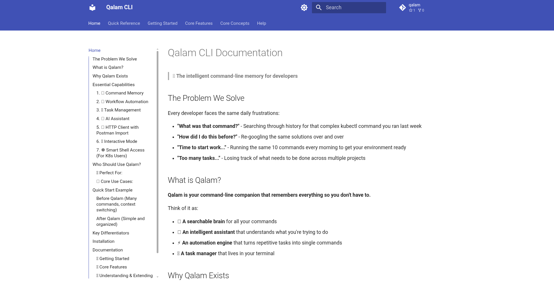 Qalam: Your Intelligent Command Memory