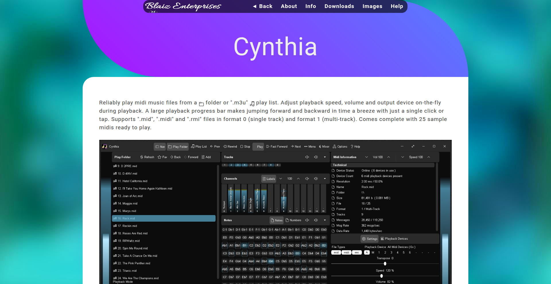 Cynthia MIDI Maestro