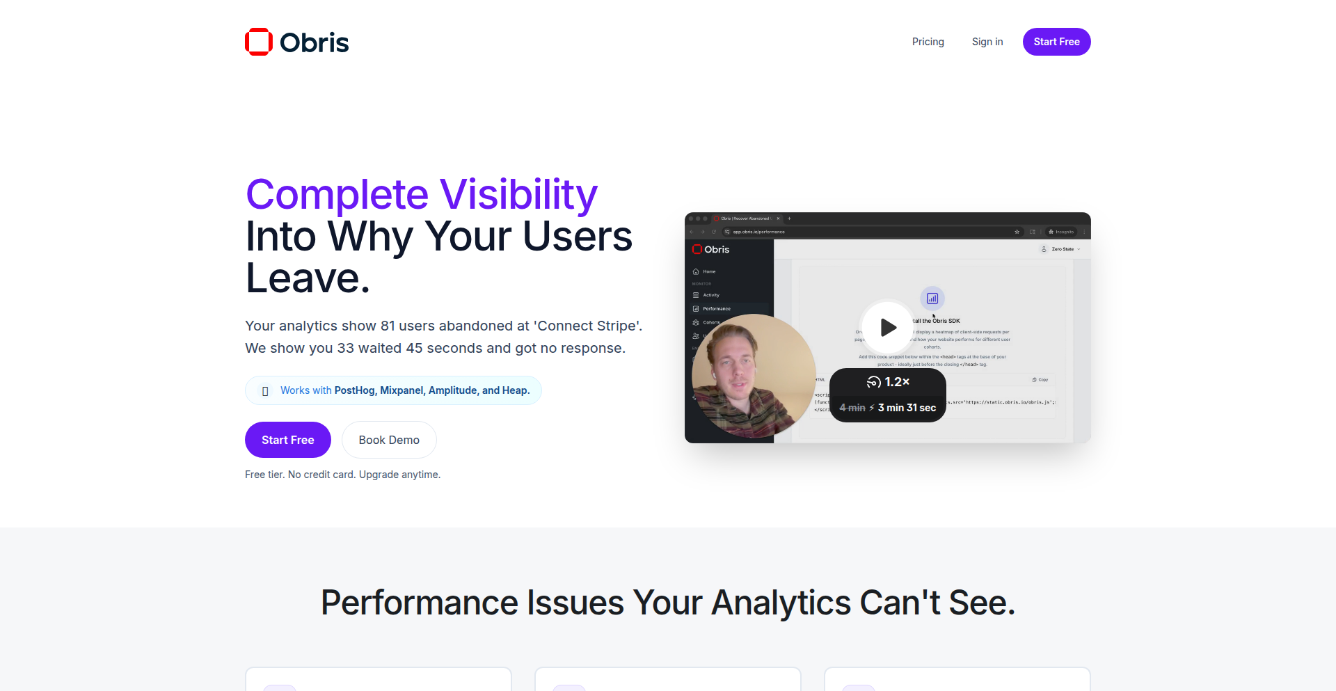 Obris.io: User-Centric Performance Insights