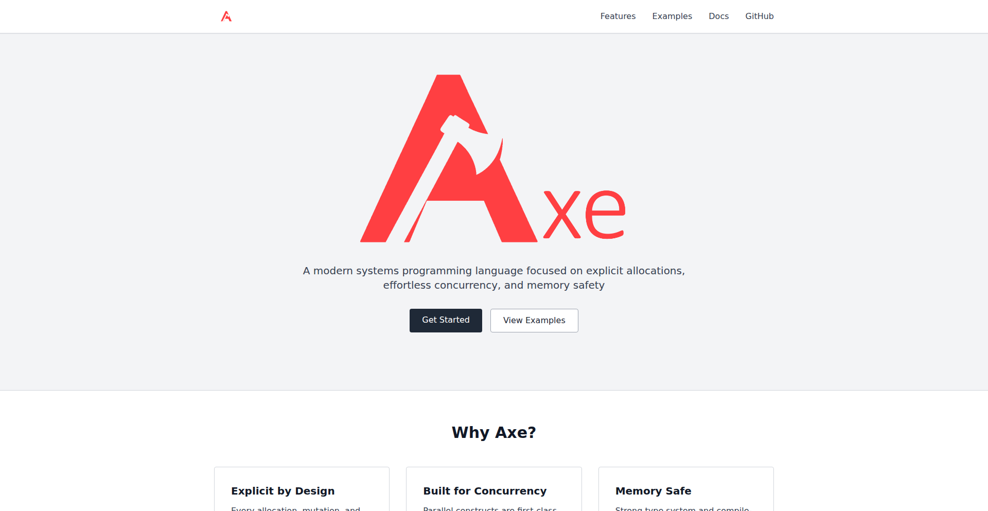 Axe: Concurrency-First Systems Language