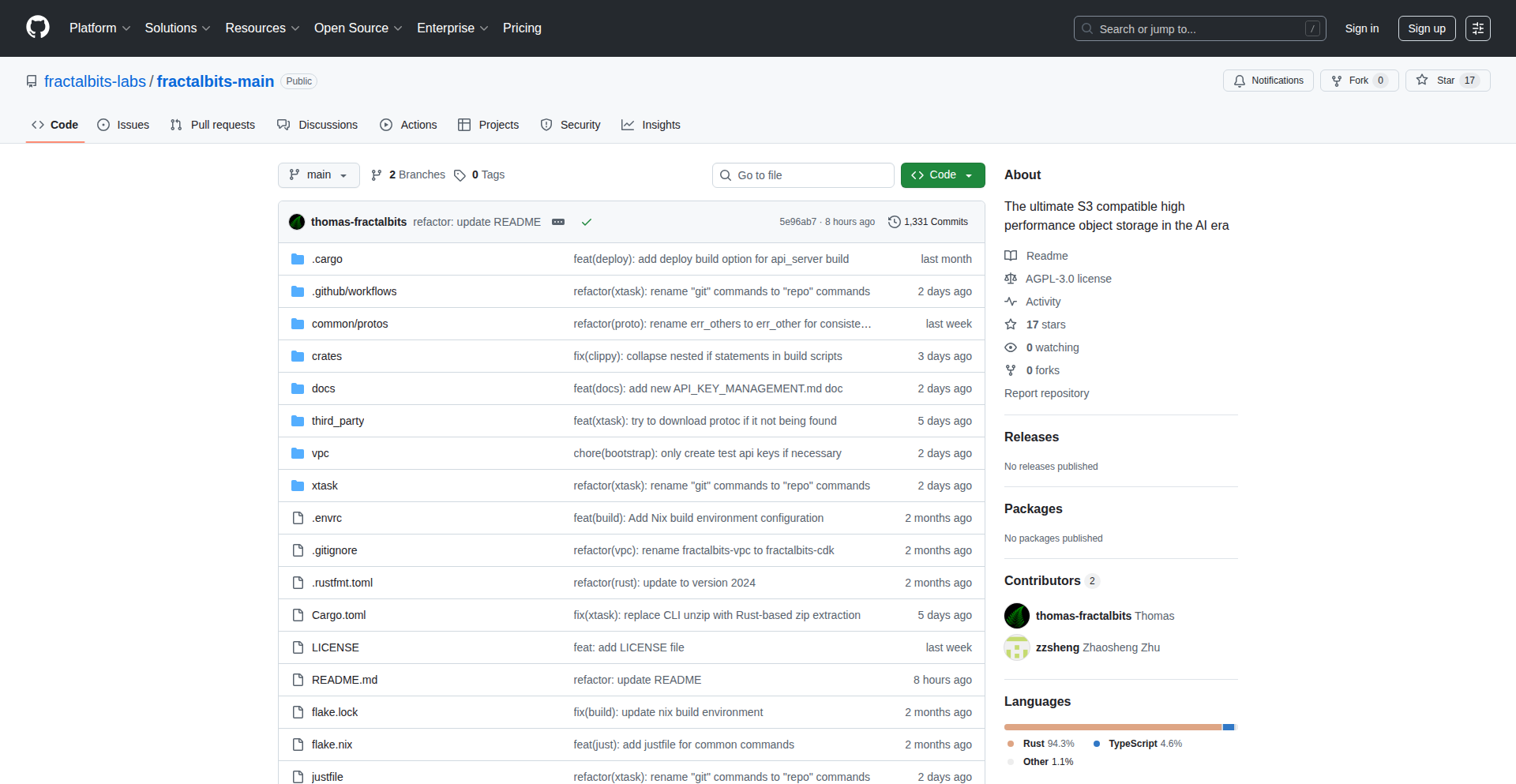 Fractalbits: S3-Compatible Storage with Rust & Zig Performance Boost