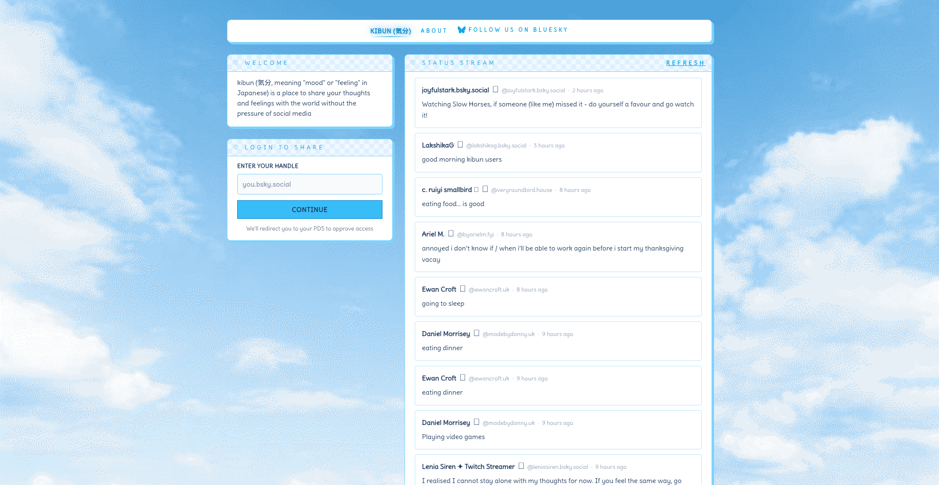 Kibun Social: Decentralized Status Weaver