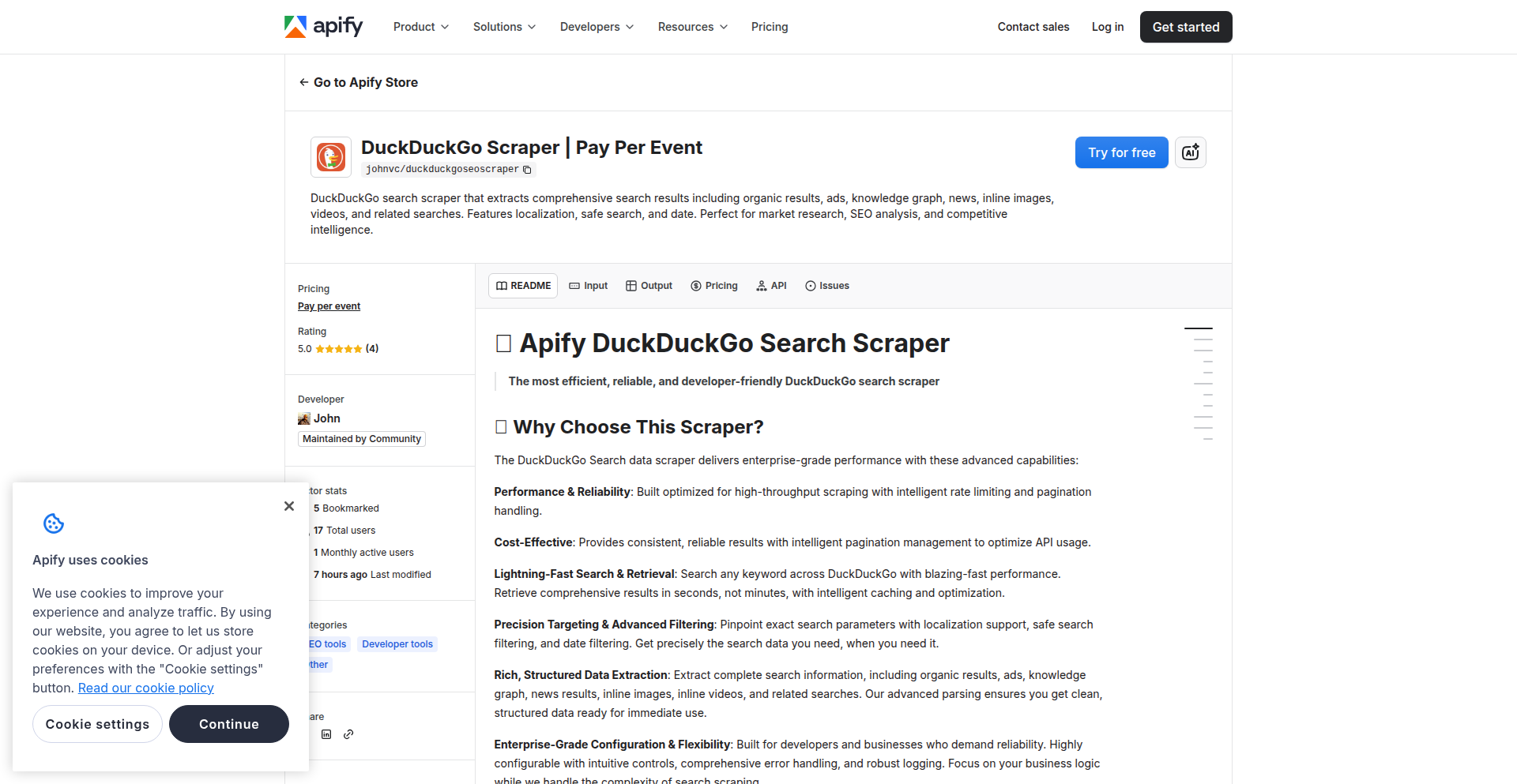 DuckDuckGo Scraper Insights