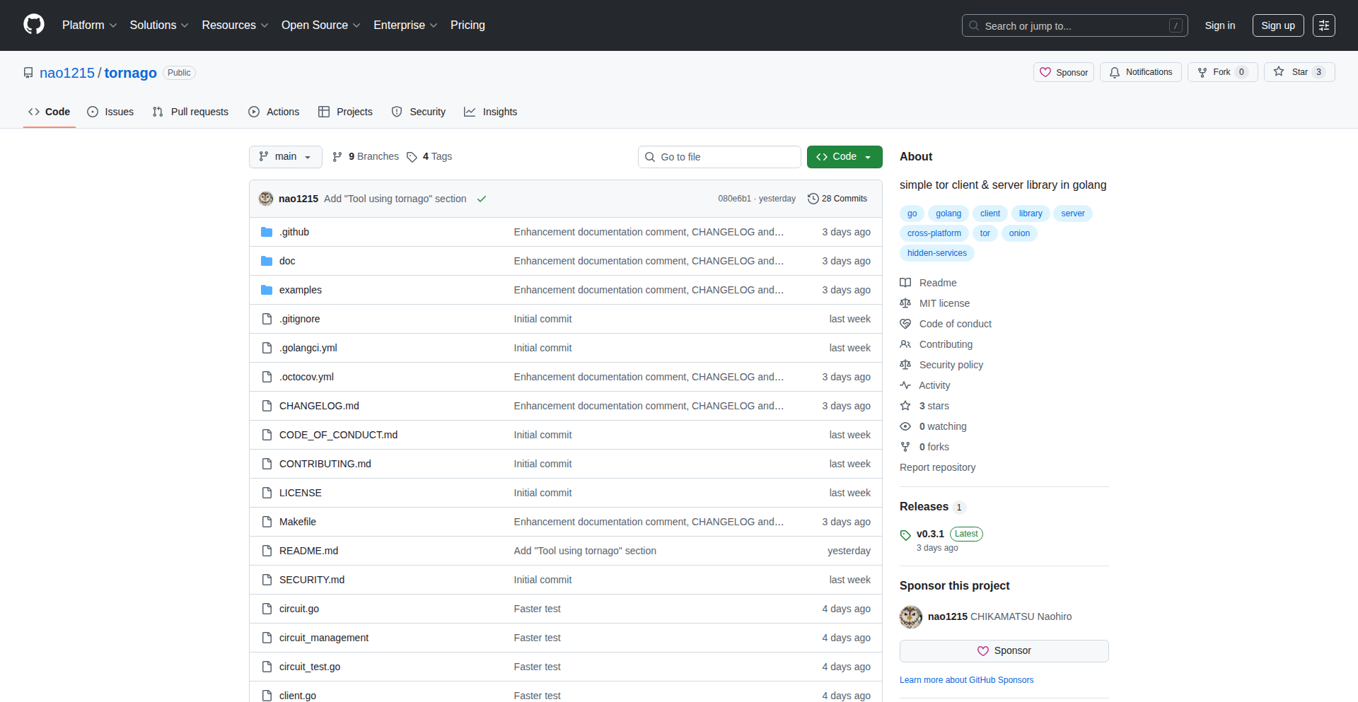 Tornago: Go-Powered Tor Abstraction Layer
