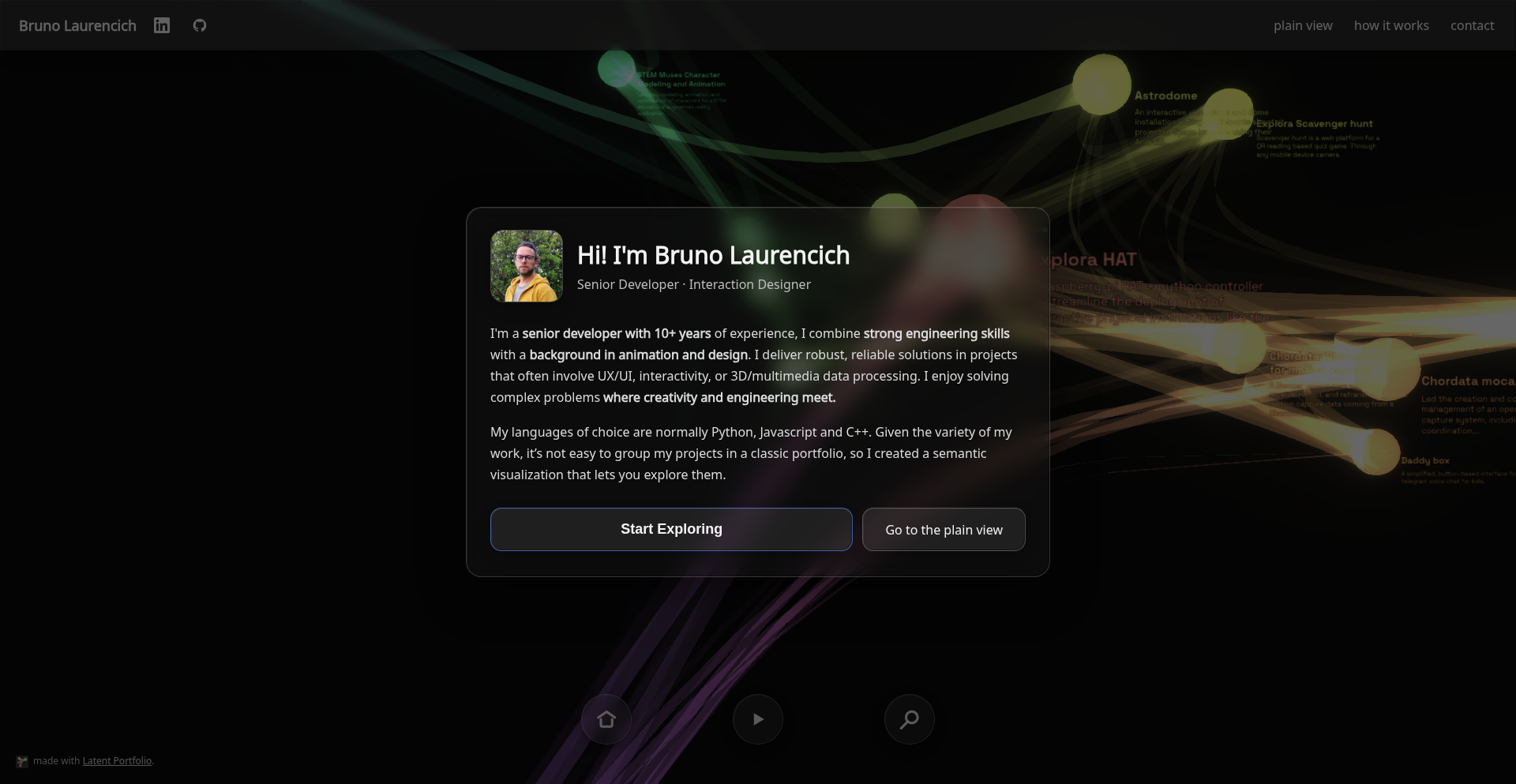 Latent Portfolio Explorer