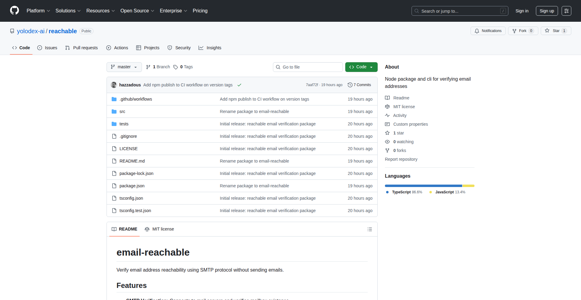 EmailReachability CLI & Library