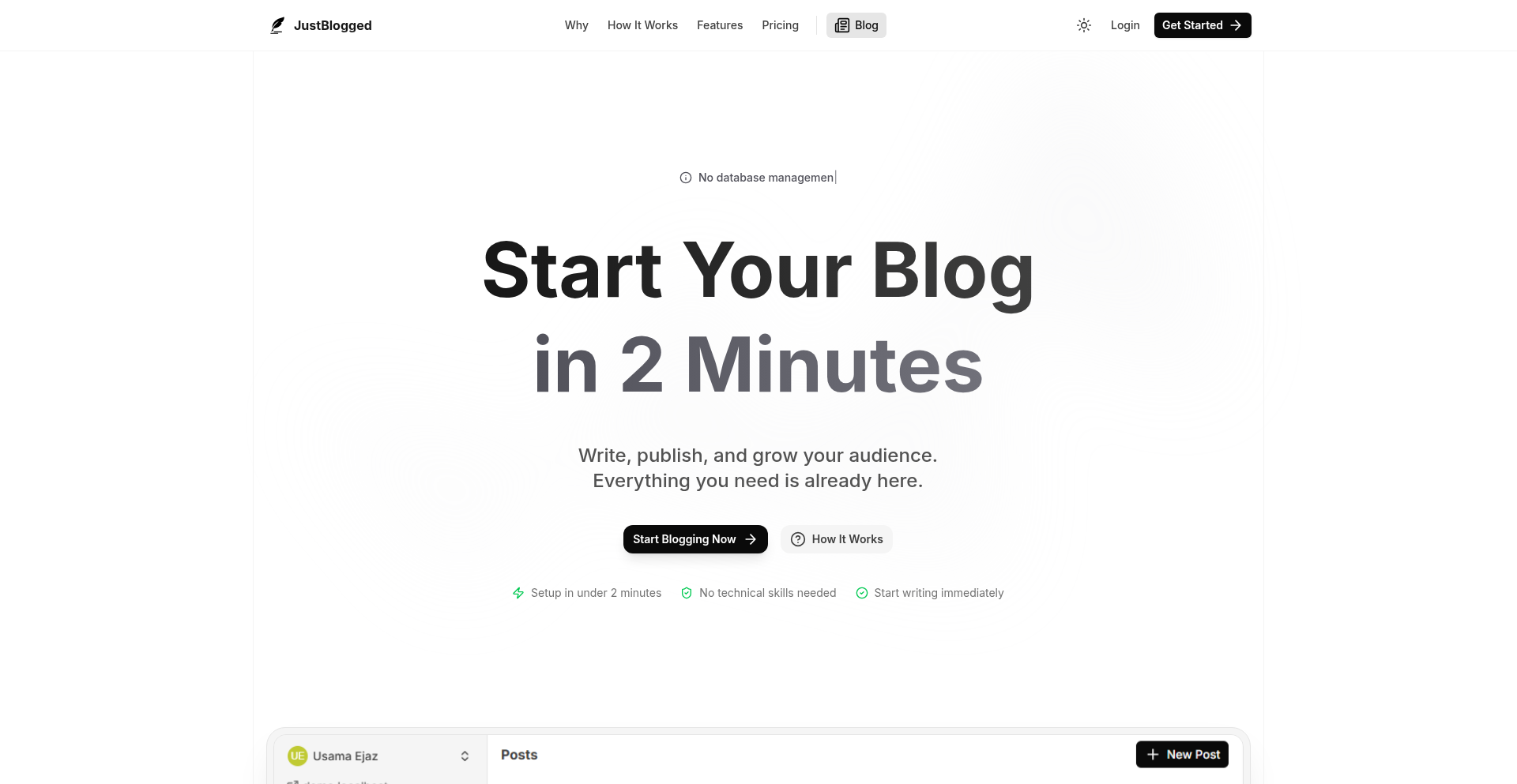 JustBlogged: Edge-Deployed Blogging Platform