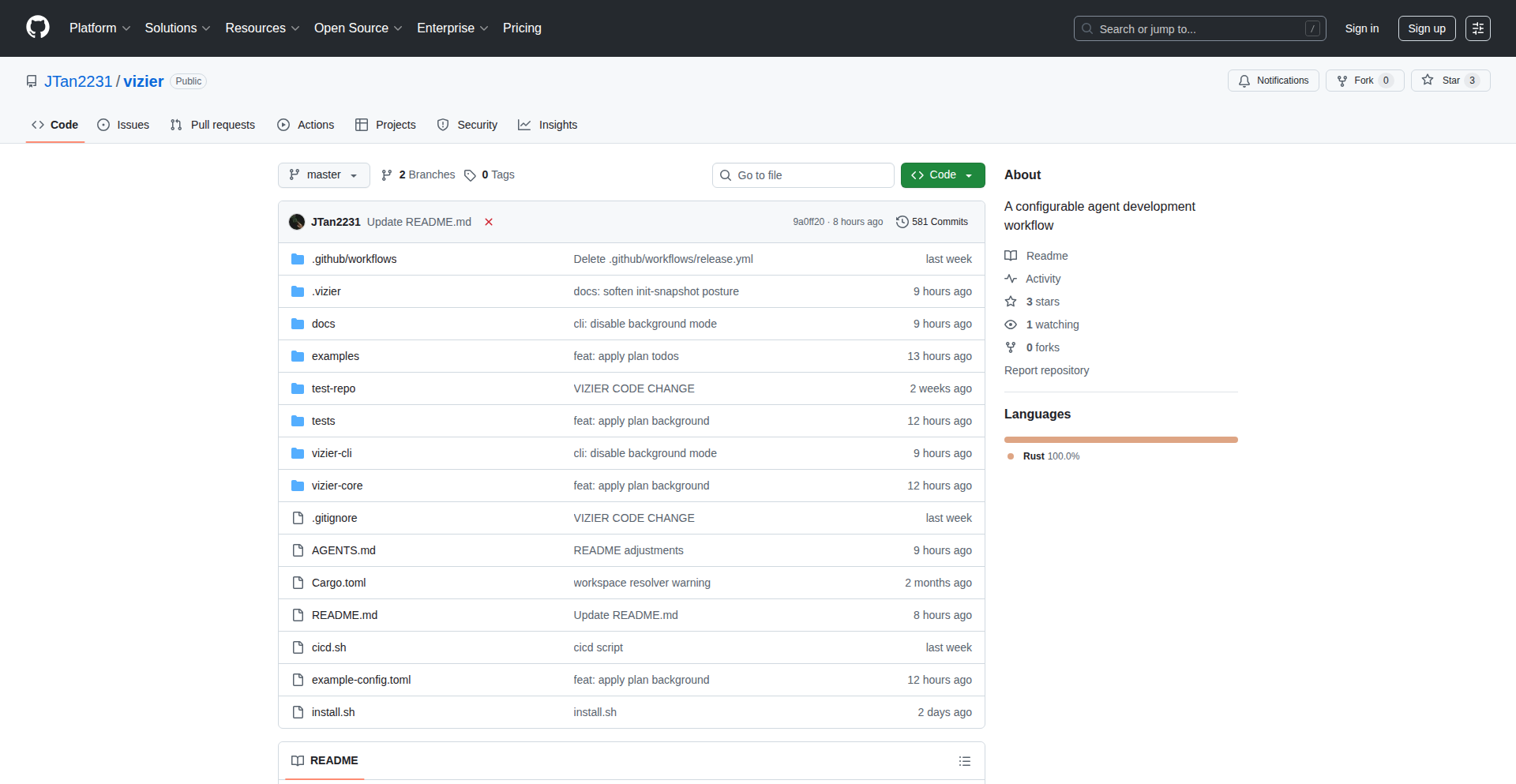 Vizier: Agent Workflow Codifier