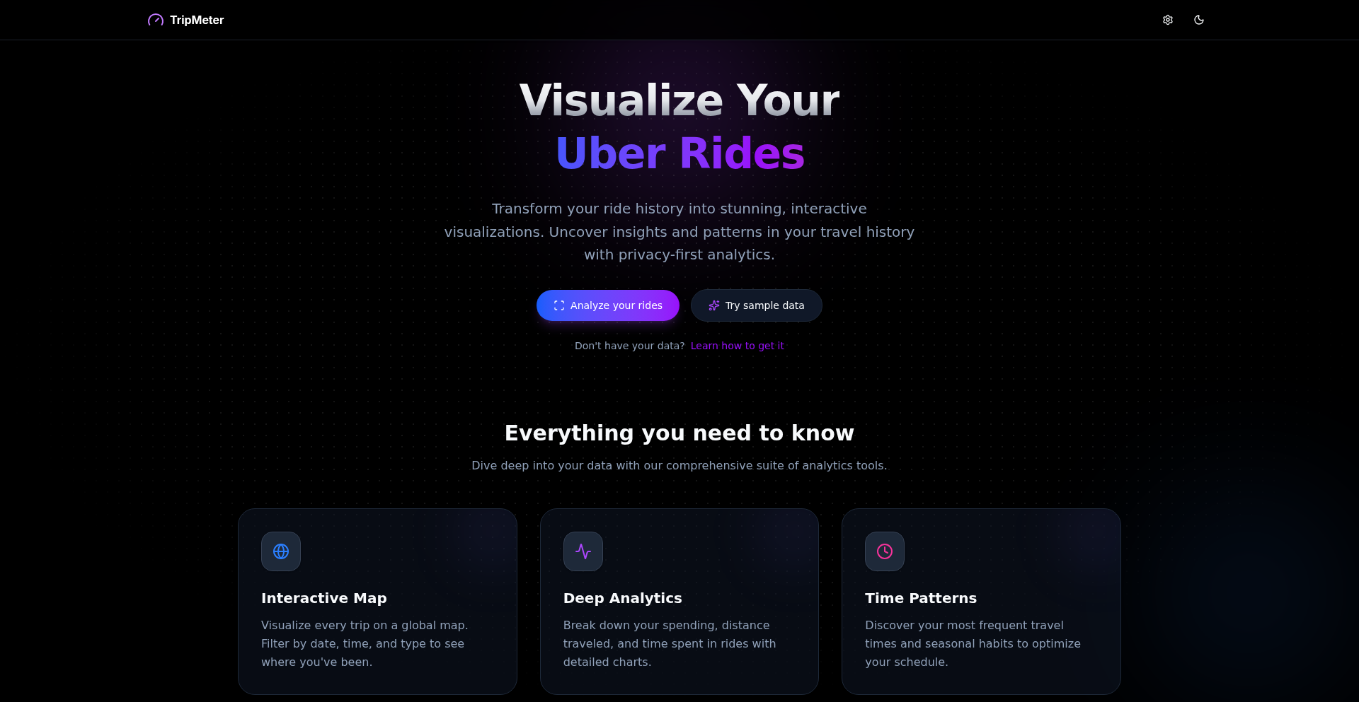 TripMeter - Uber Data Visualizer
