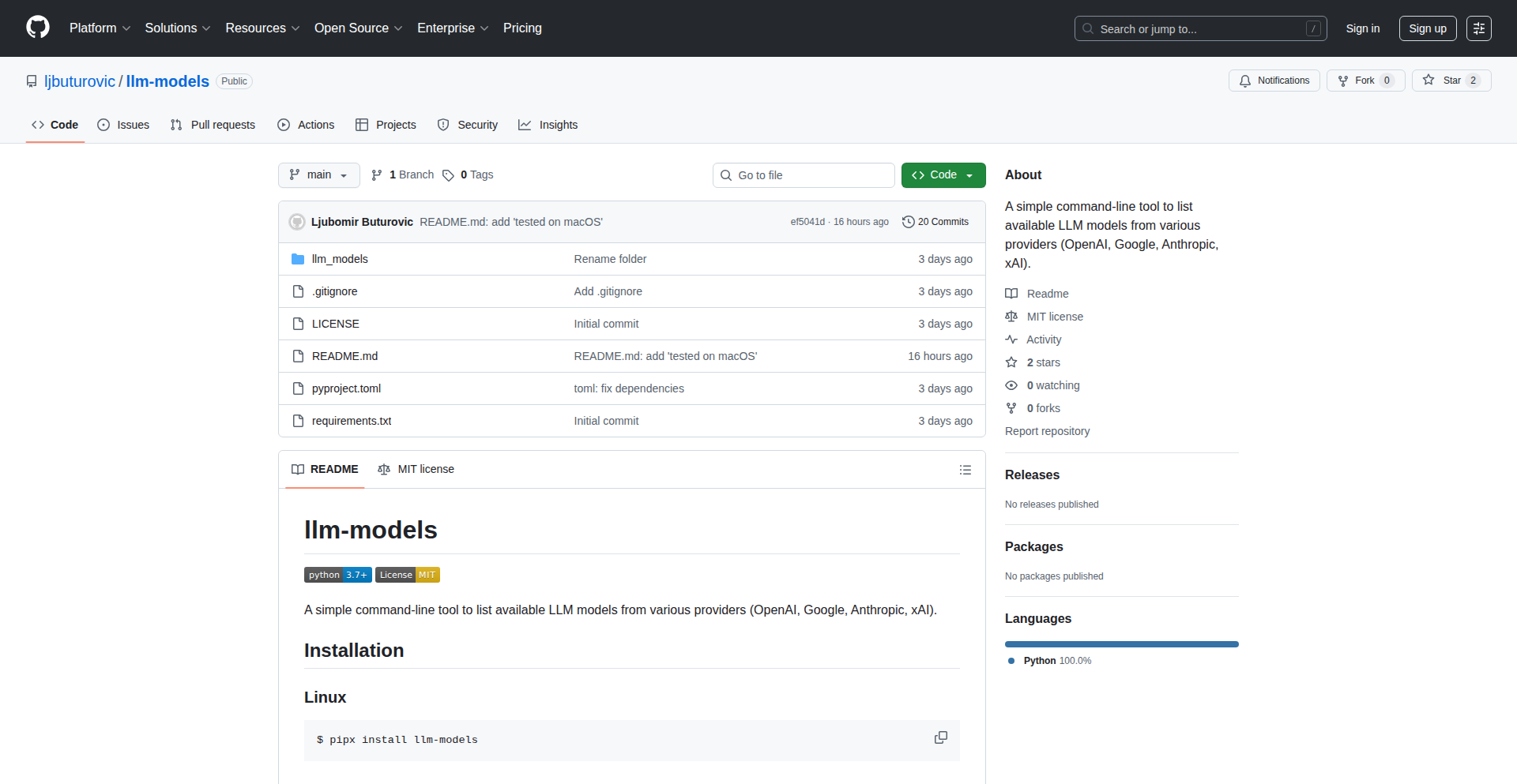 全能大模型名录CLI
