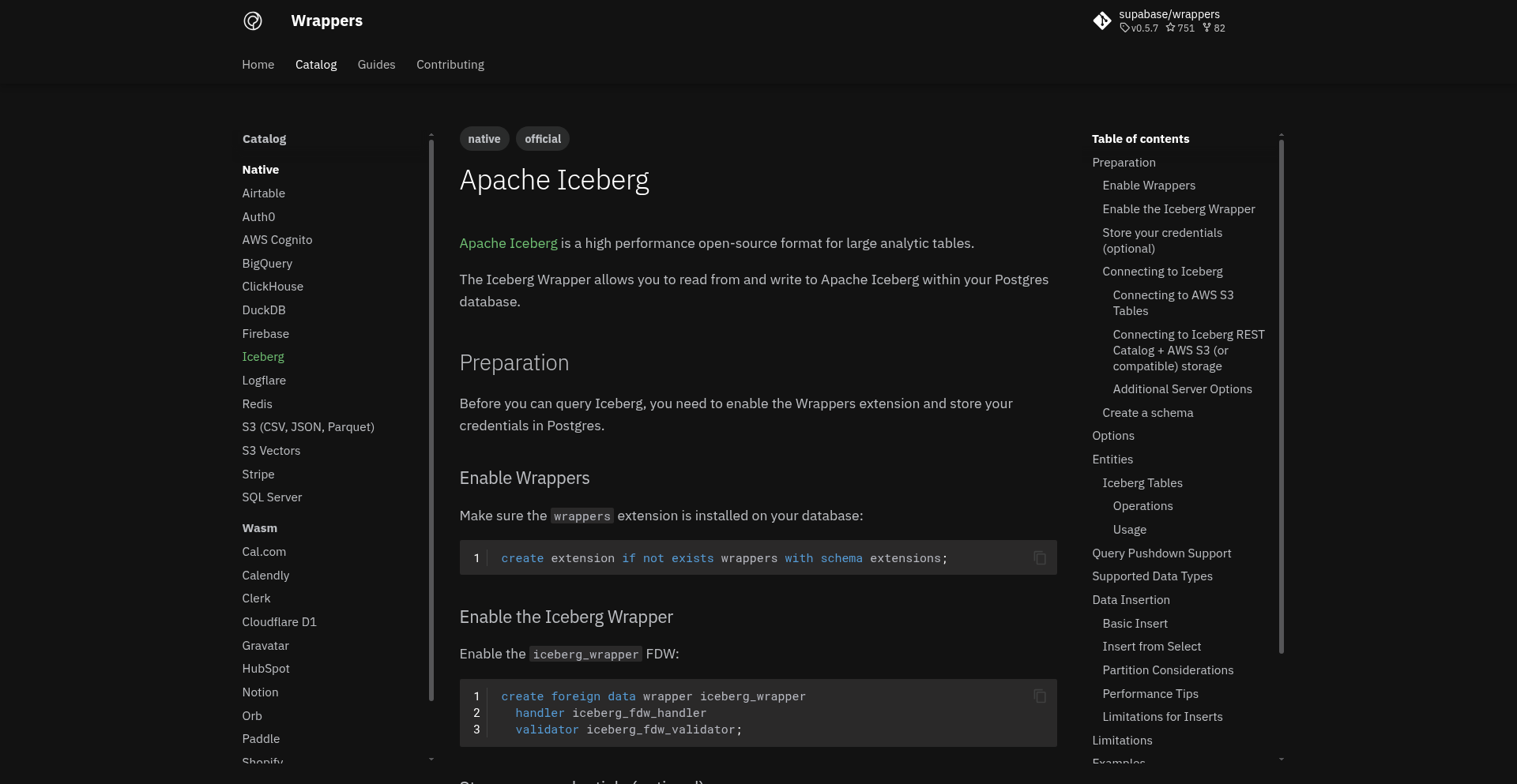 Iceberg Postgres 连接器 (Iceberg FDW)