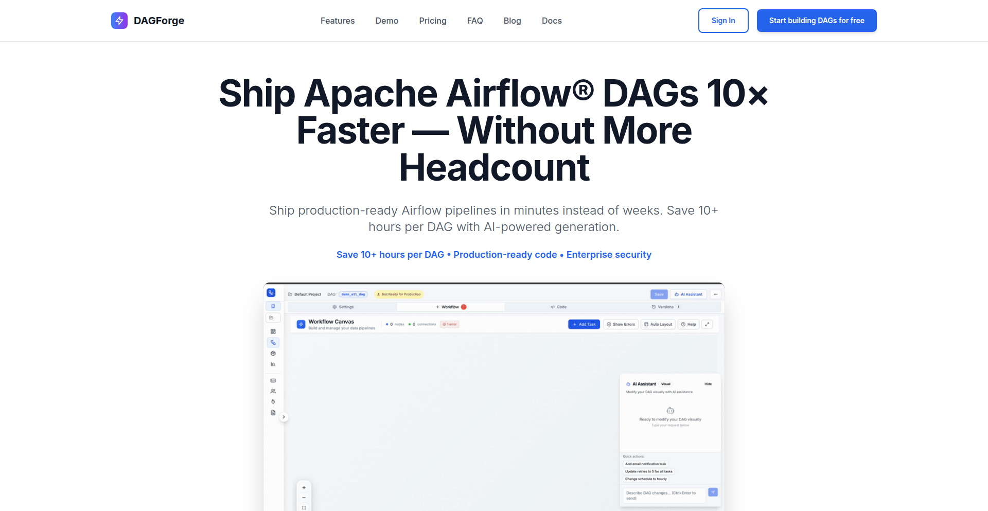 DAGForge：AI驱动的Airflow智能编排助手