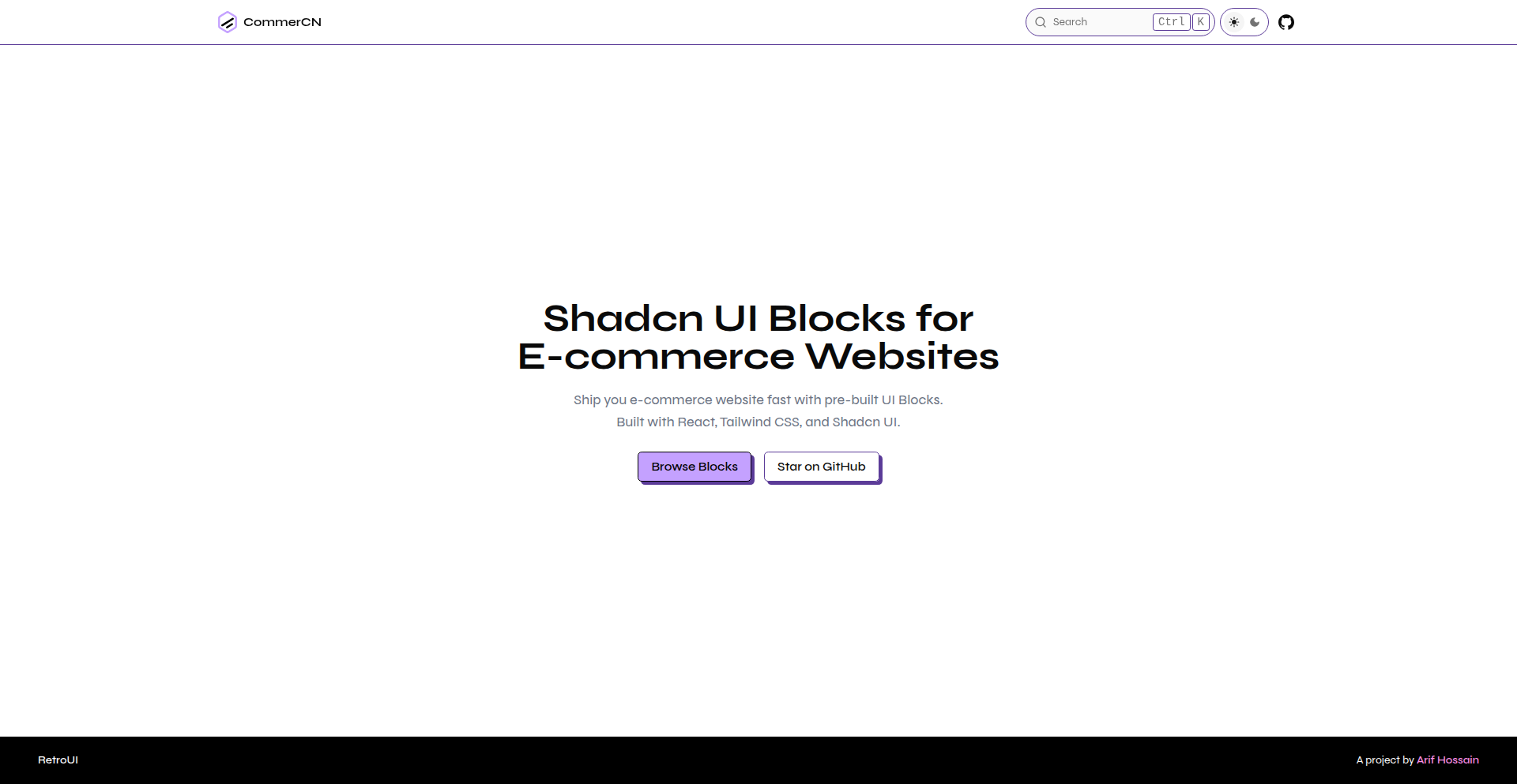 电商UI积木-Shadcn UI for E-commerce