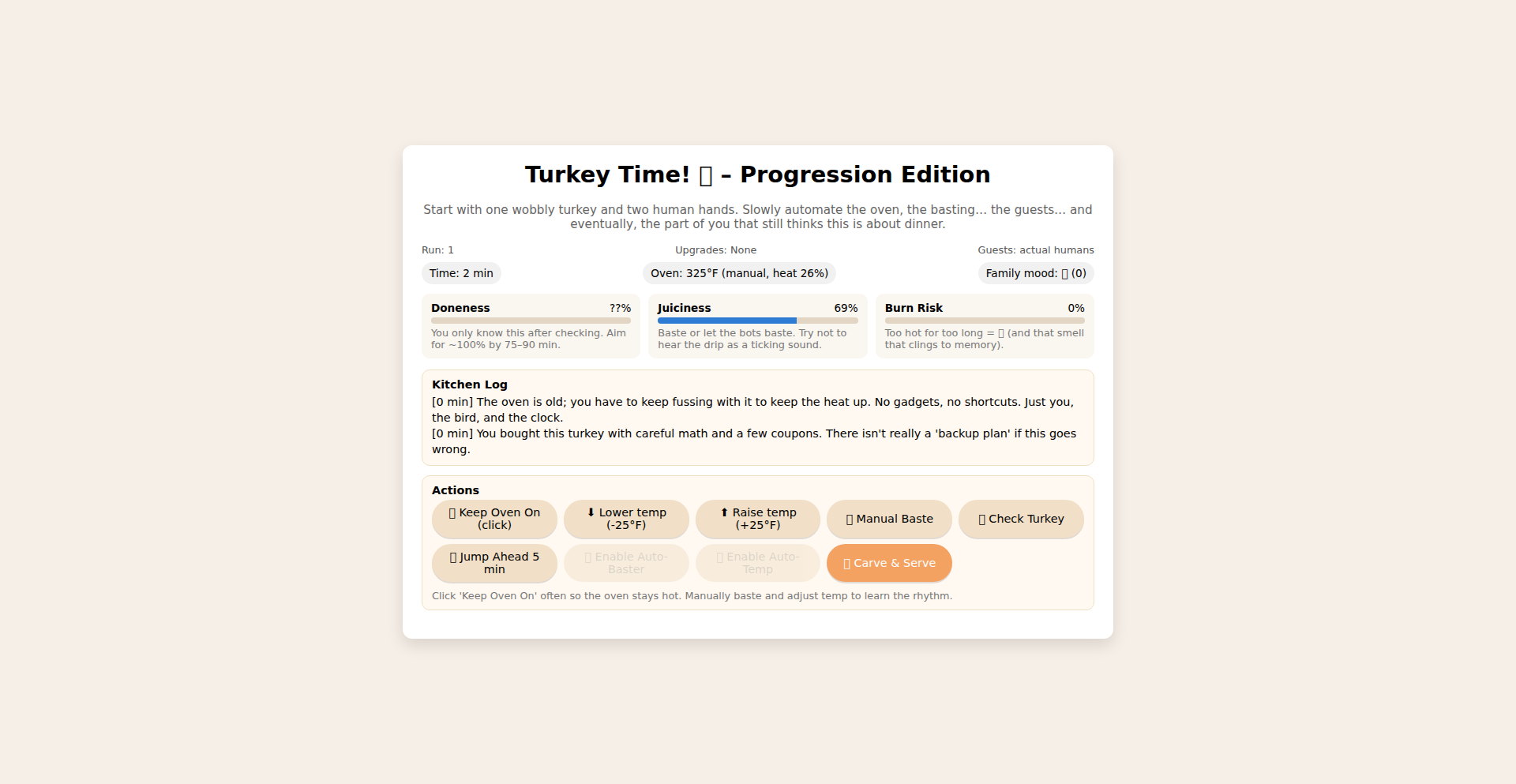 火鸡时间：代码里的烹饪模拟器