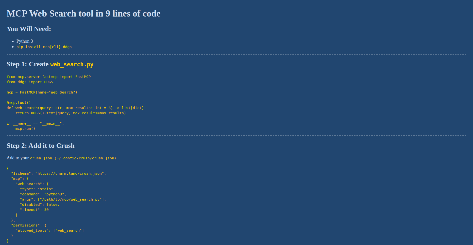 9行搜索：Charm Crush 的效率加速器